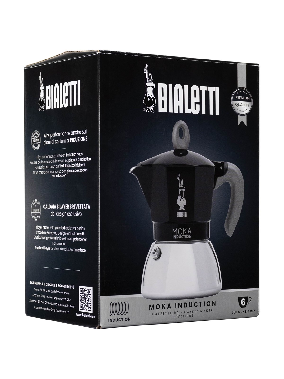 Bialetti Moka Induction 2.0 - 6 Cups - Kaffeezubereitung - 6936