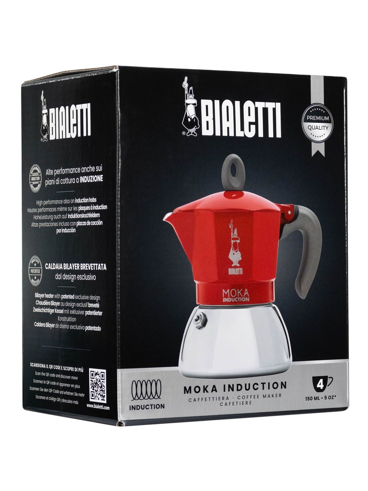 Bialetti Moka Induction 2.0 - 4 Cups - Kaffeezubereitung - 6944