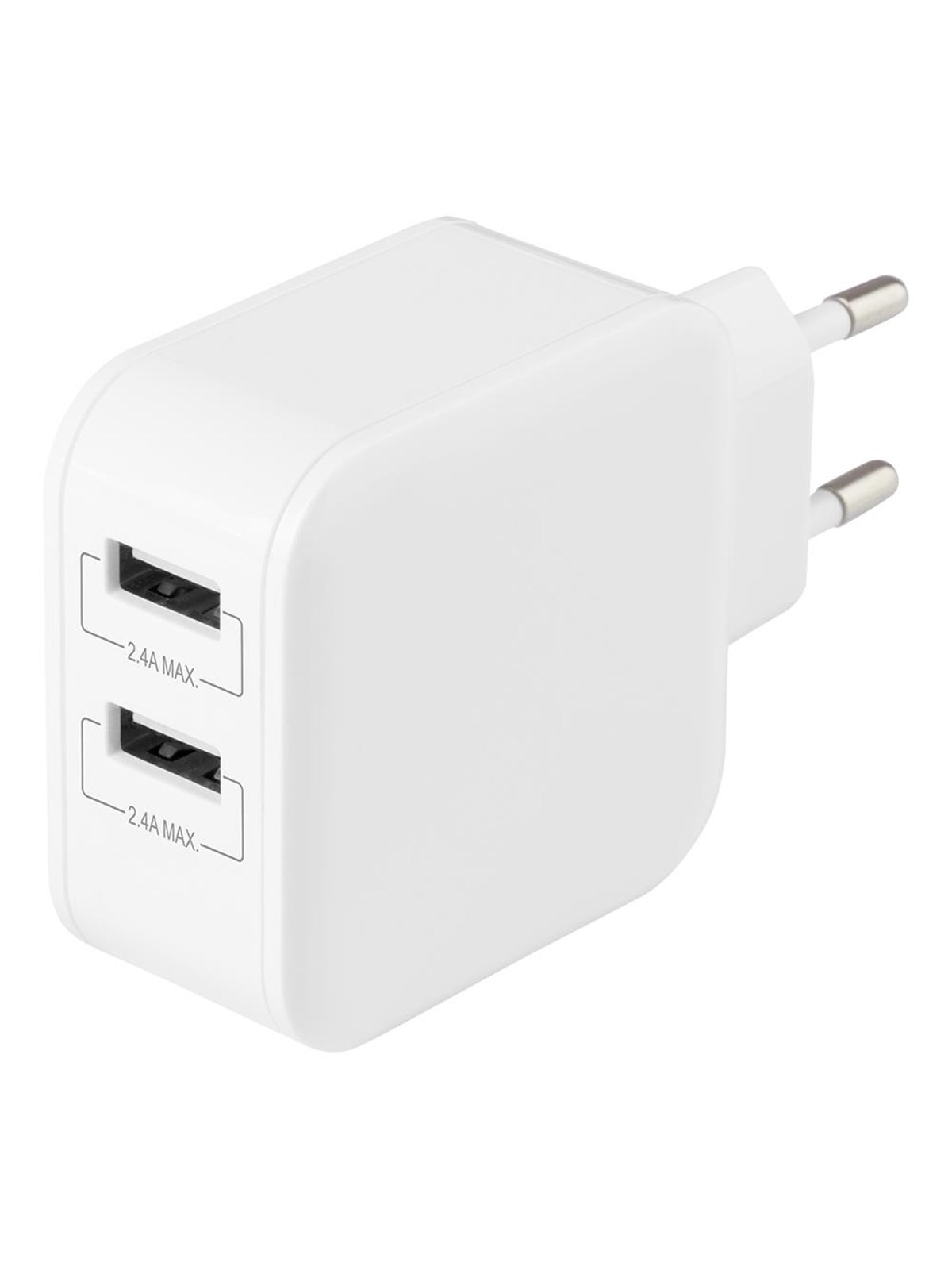 Deltaco Wall Charger With Dual Usb-a Ports 4.8 A. - Handys Adapter Und Ladegeraete - Usb-ac175