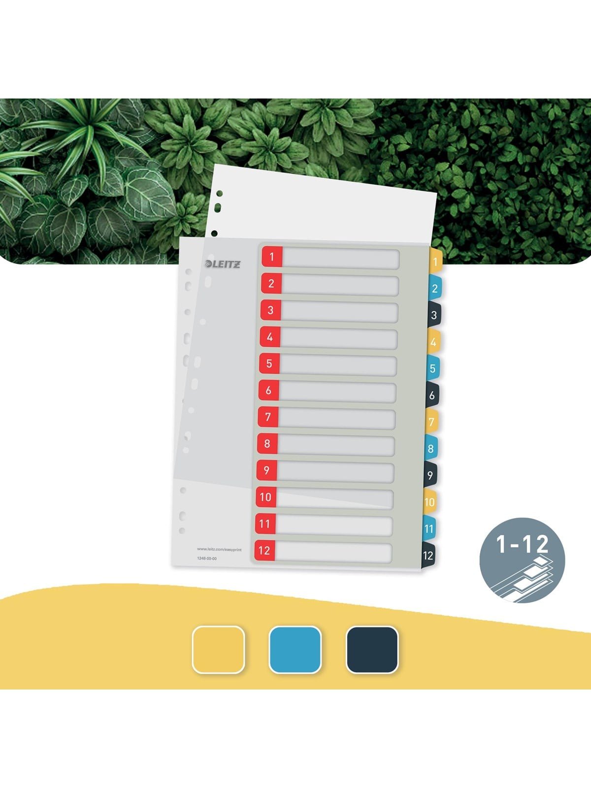 Leitz Cosy Pc-beschriftbares Register 1-12, PP - Taschen Umschlaege Und Register - 12480000