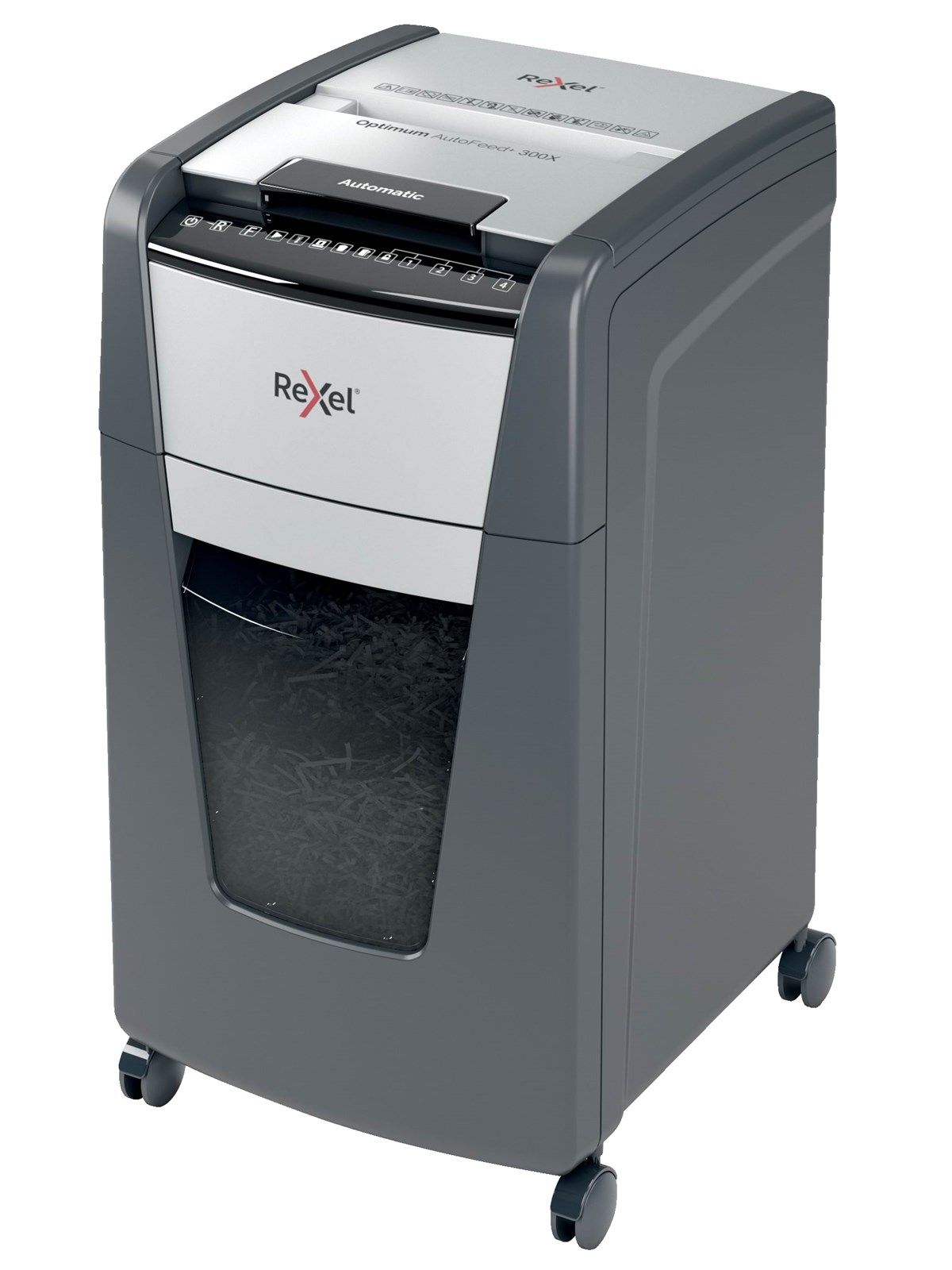 Rexel Optimum Autofeed+ 300x Automatischer Aktenvernichter Partikelschnitt, P4 - Makulatoren Aktenvernichter - 2020300xeu