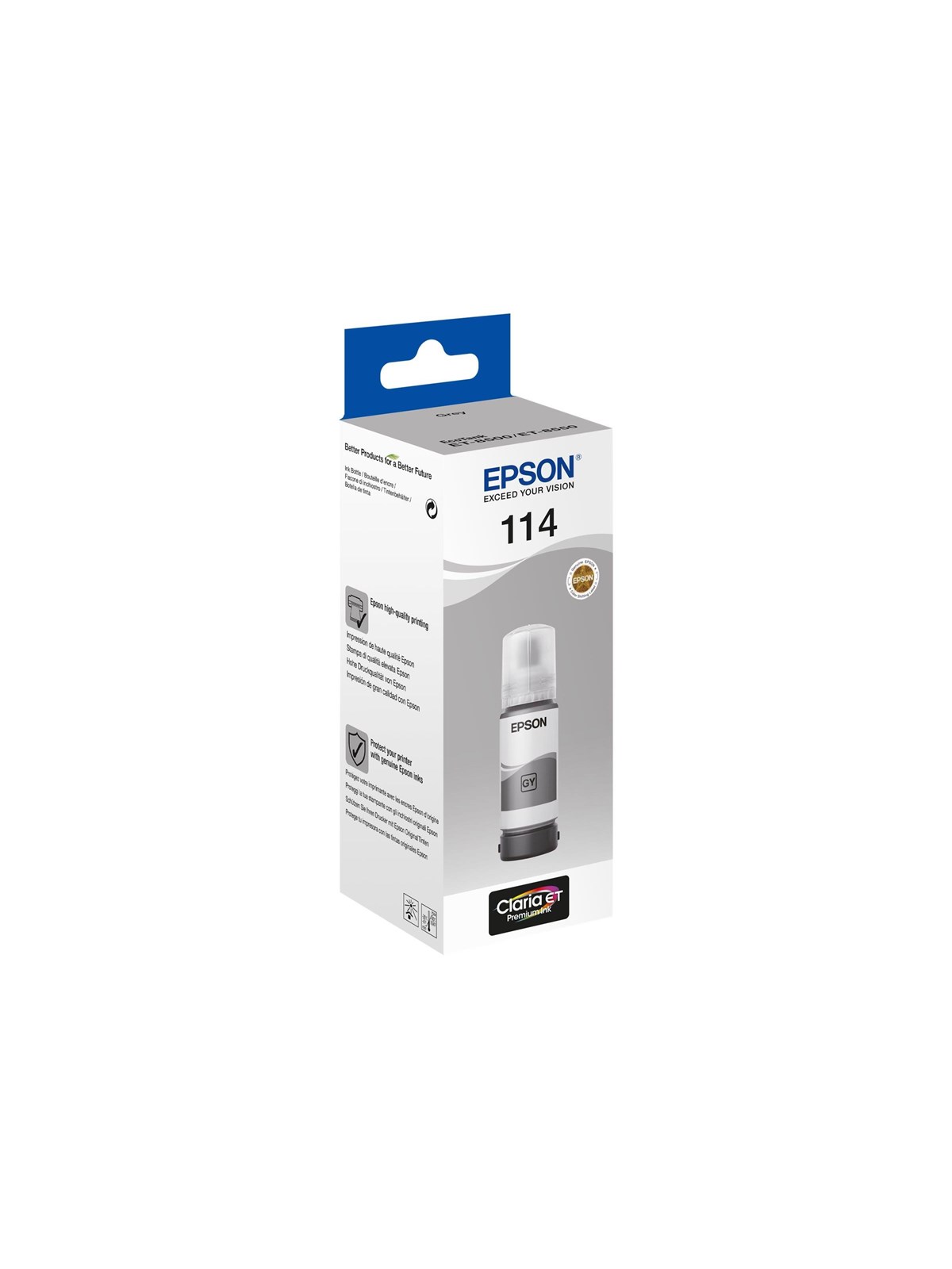 Epson 114 / C13t07b540 Ecotank Ink Refill 70 ml Grey - Druckerzubehoer Tinte Toner