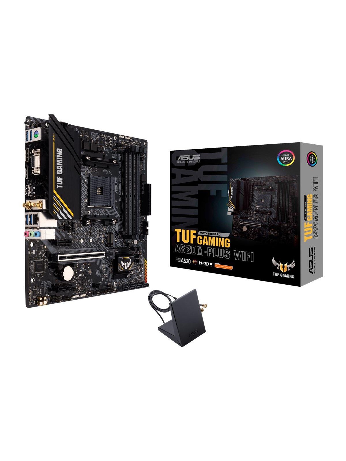 Asus Tuf Gaming A520m-plus Wifi Mainboard - Amd A520 - Amd Am4 Socket - Ddr4 Ram - Micro-atx - 90mb17f0-m0eay0