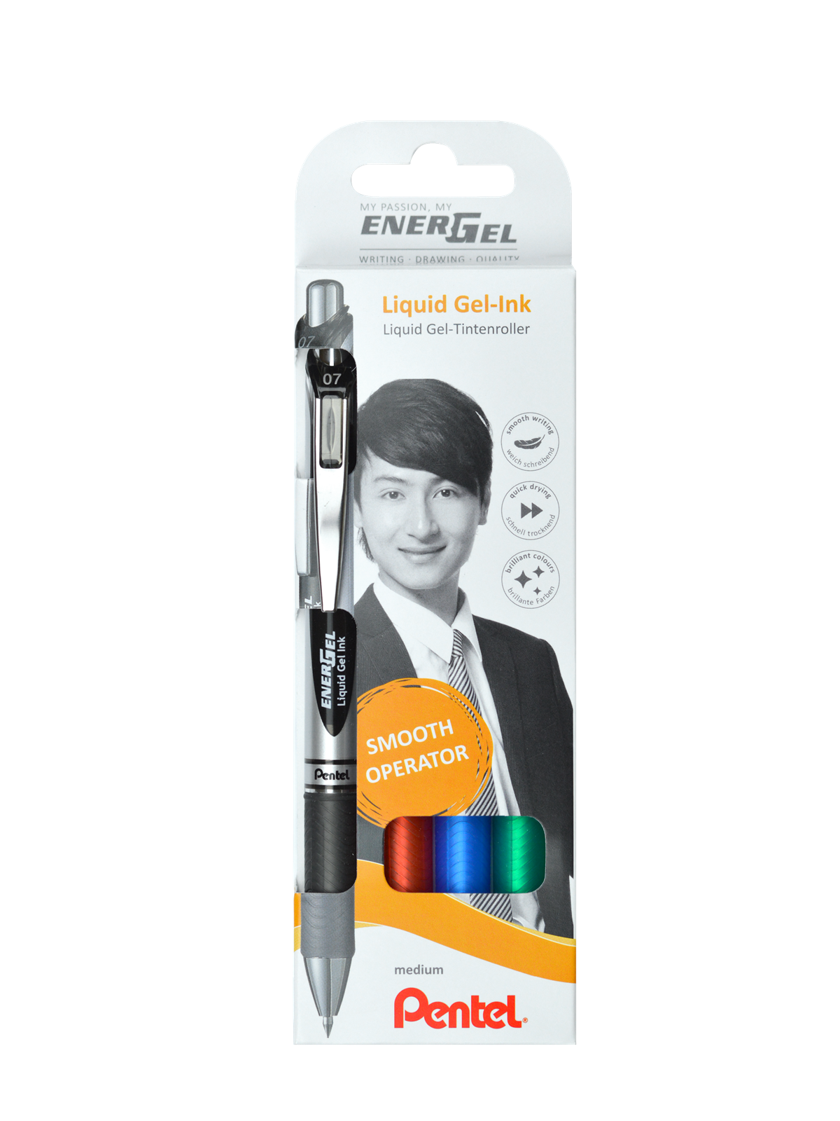 Pentel Bl77-4 Energel 0.7mm - 4-pack (Black - Red - Blue - Green) - Utensilien Zum Schreiben Und Zeichnen
