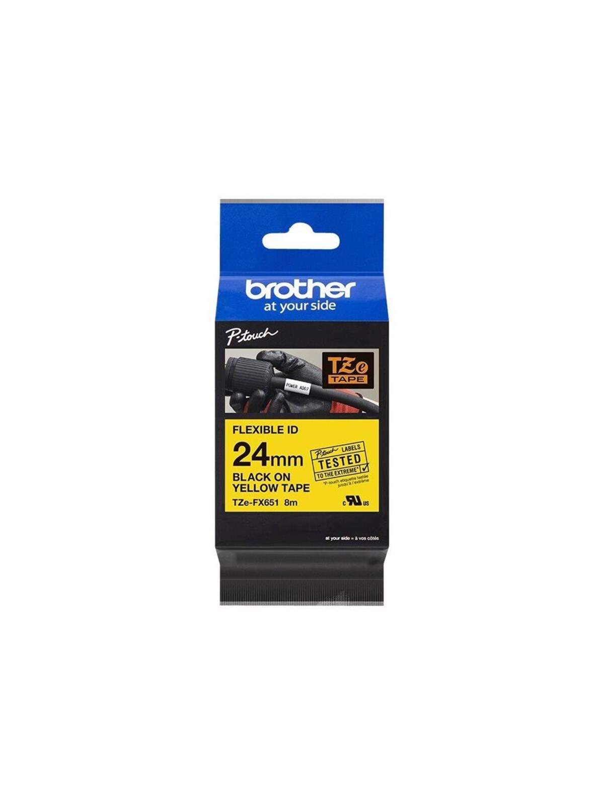 Brother Tape Brother 24 mm Black/yellow Flexible - Papier Fotopapier Und Etiketten - Tzefx651