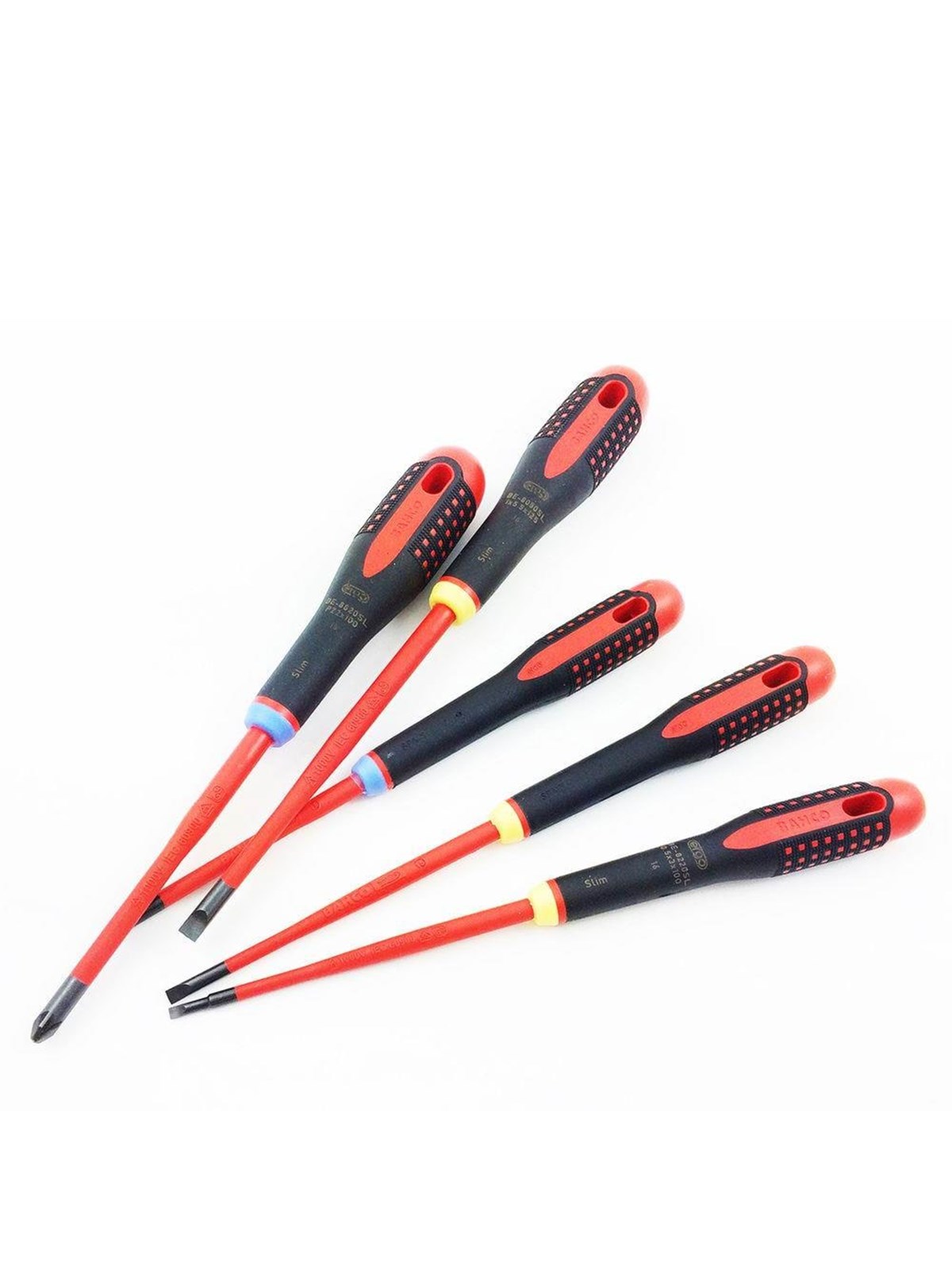 Bahco 9882sl Insulated Slotted Screwdrivers 5 Pcs 1000v - Slimblade Be-9882sl Pz/lk - Handwerkzeuge