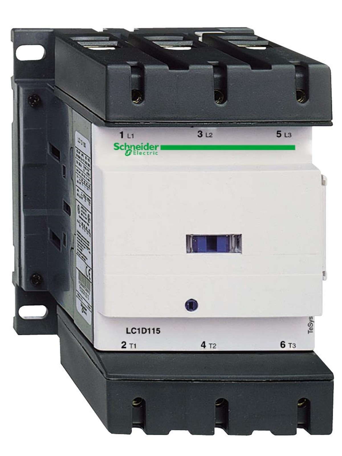 Schneider Electric Tesys d contactor lc1d150p7 3p 150a ac-3 75kw@400v 1no+1nc aux contact 230v 50/60hz ac coil Image