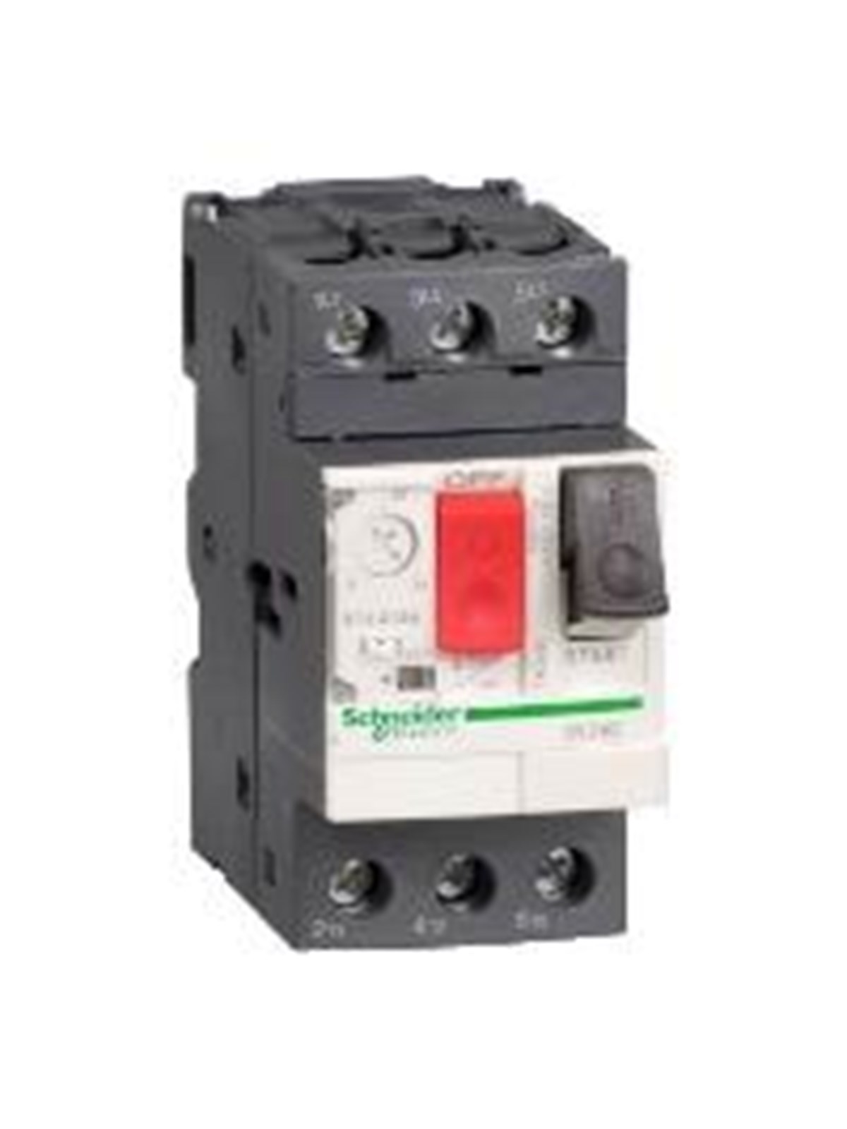 Schneider Electric Tesys gv motor circuit breaker gv2me03 thermal-magnetic 0.4-0.63a 0.12-0.18kw@400v icu100ka pushbutton Image