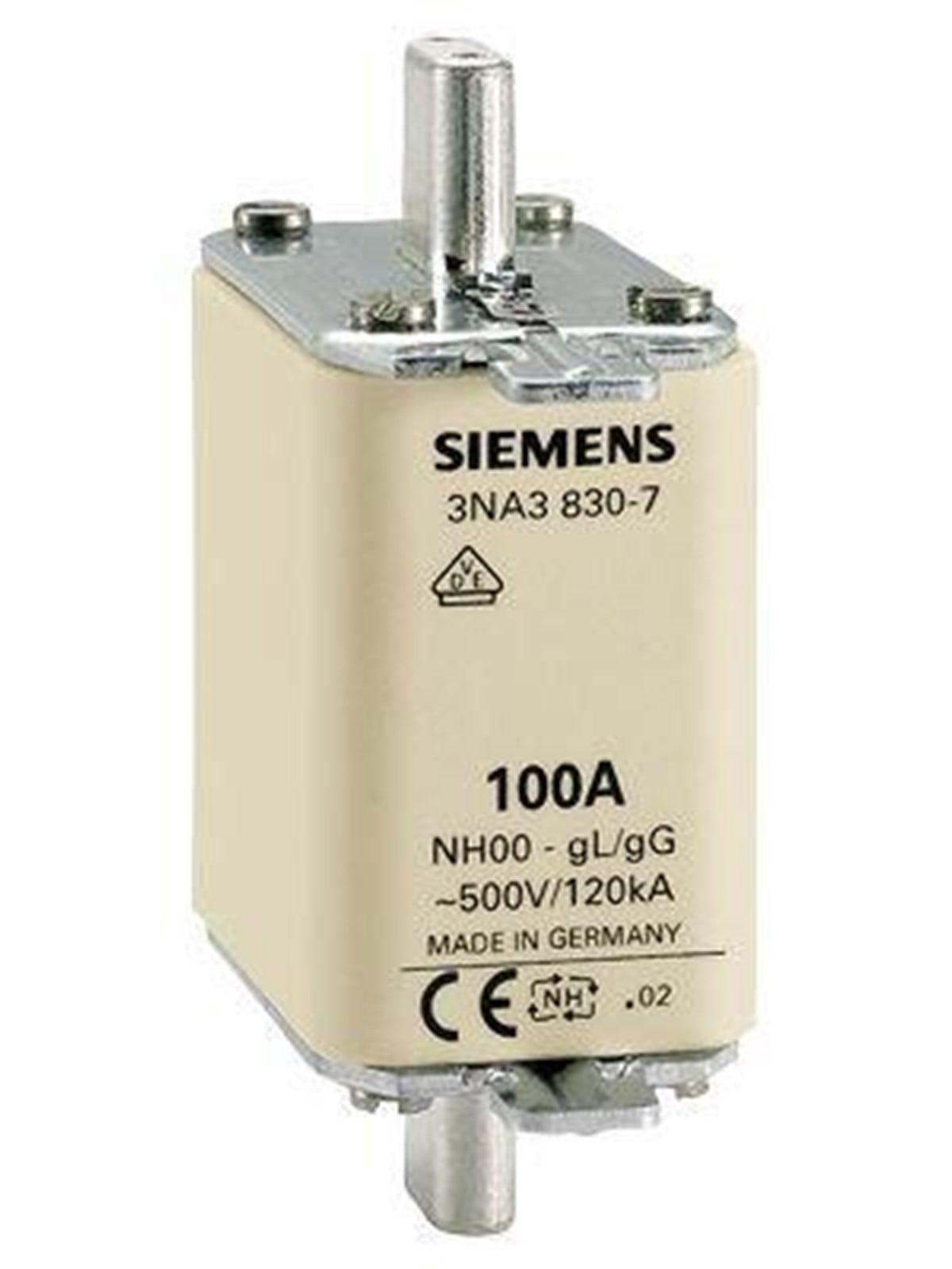 Siemens Lv hrc fuse link 500v s.00 125 a 3na3832 Image