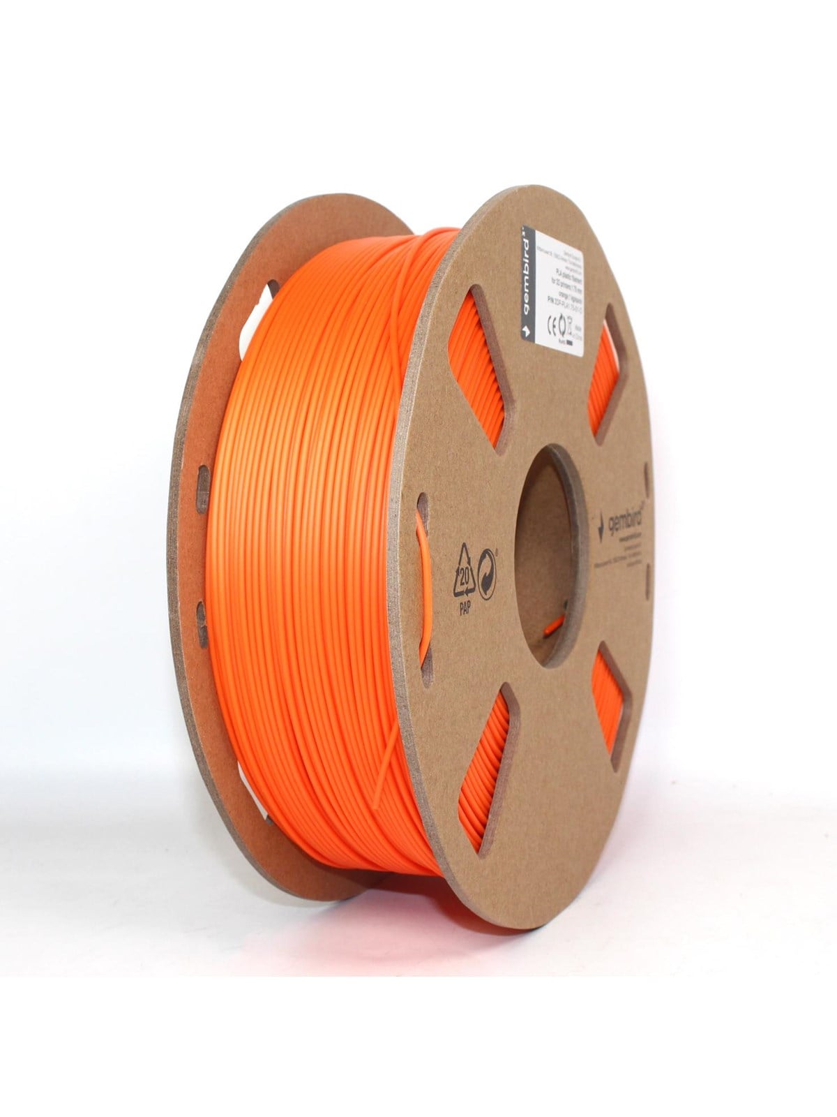 Gembird Pla Filament - Orange - 1.75mm ø - 1 kg - Filament 3D Drucker - 3dp-pla1.75-01-o