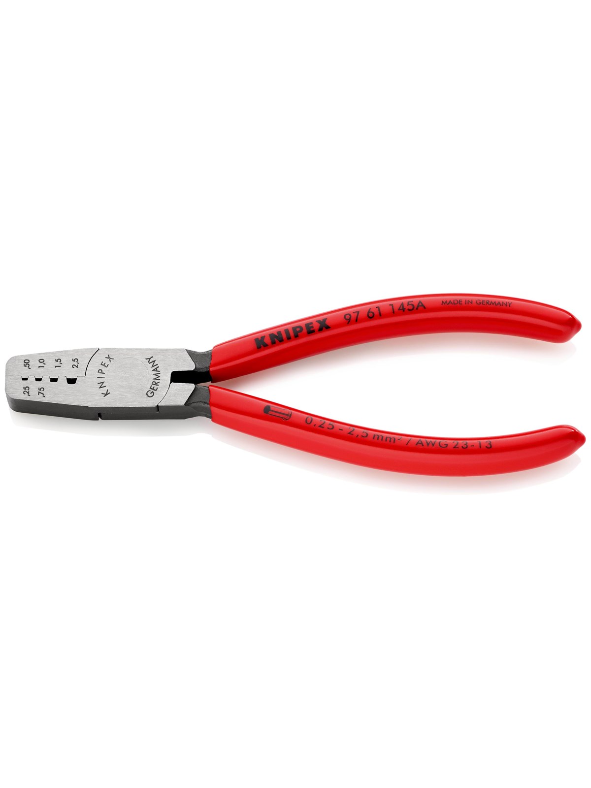 Knipex Crimpzangen Für Aderendhülsen, Mit Trapez-crimp - Werkzeuge Fuer Sanitaerarbeiten - 97 61 145 A