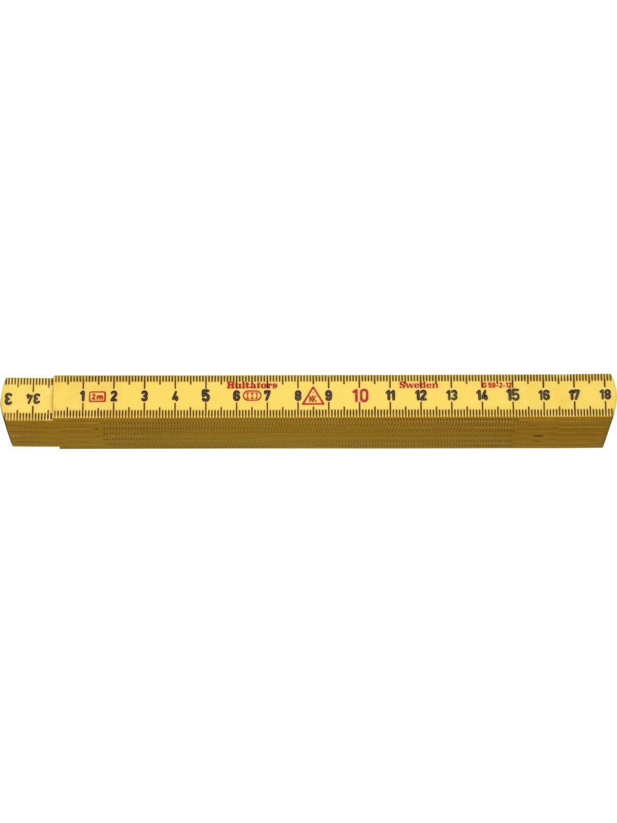 Hultafors Fiberglass Folding Rule G59 2m 12 Links - Haus Garten - 200104