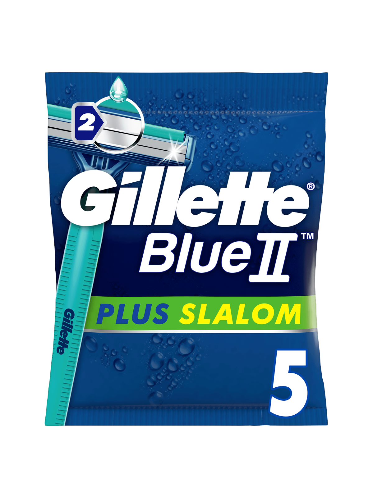 Gillette Blue II Plus Slalom 5 pcs