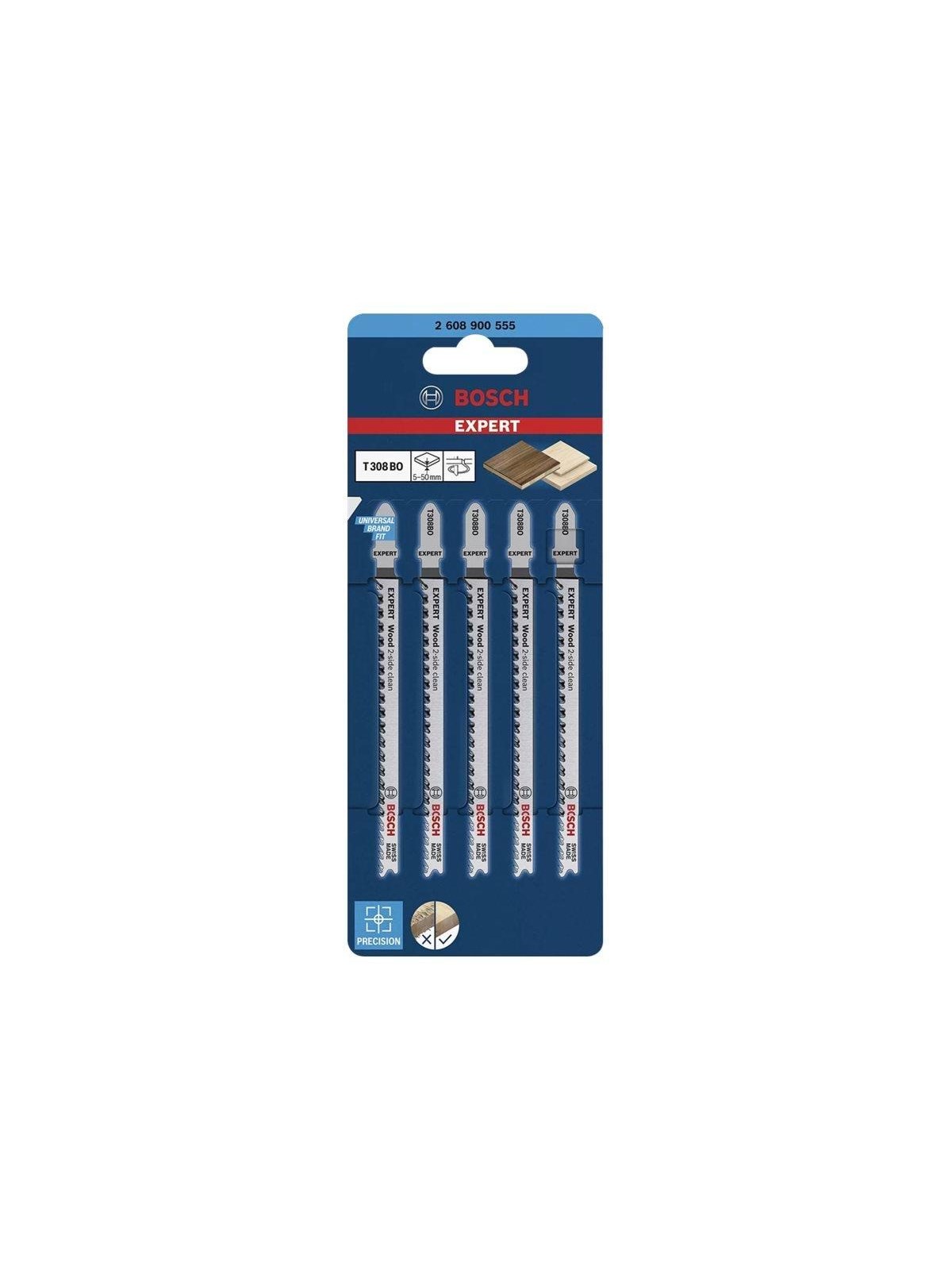 Bosch Stiksavklinge T308bo Wood 5 Stk - Stichsaegen - 2608900555