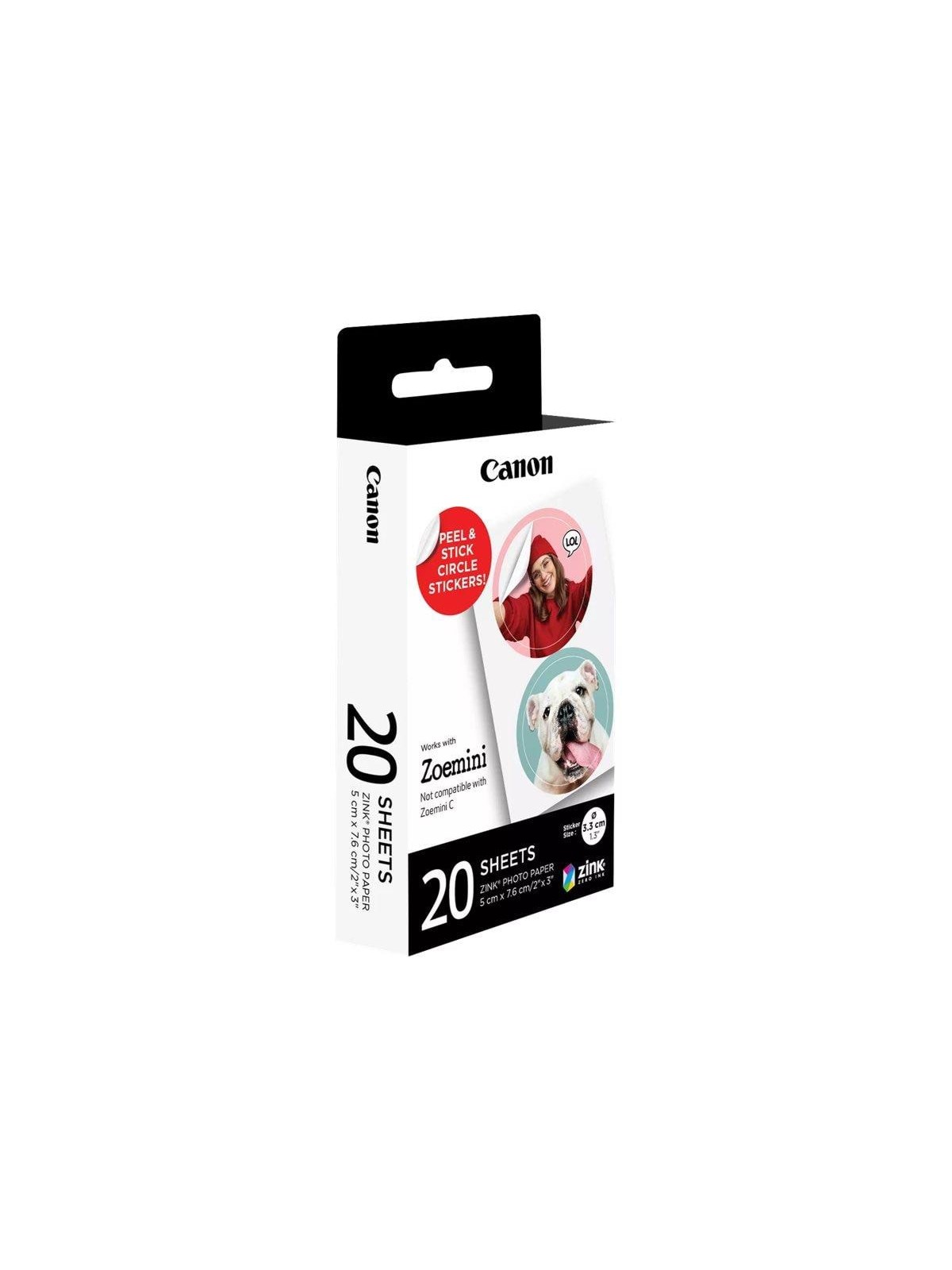 Canon Paper Circle Sticker For Zoemini 20ark - Papier Fotopapier Und Etiketten - 4967c003