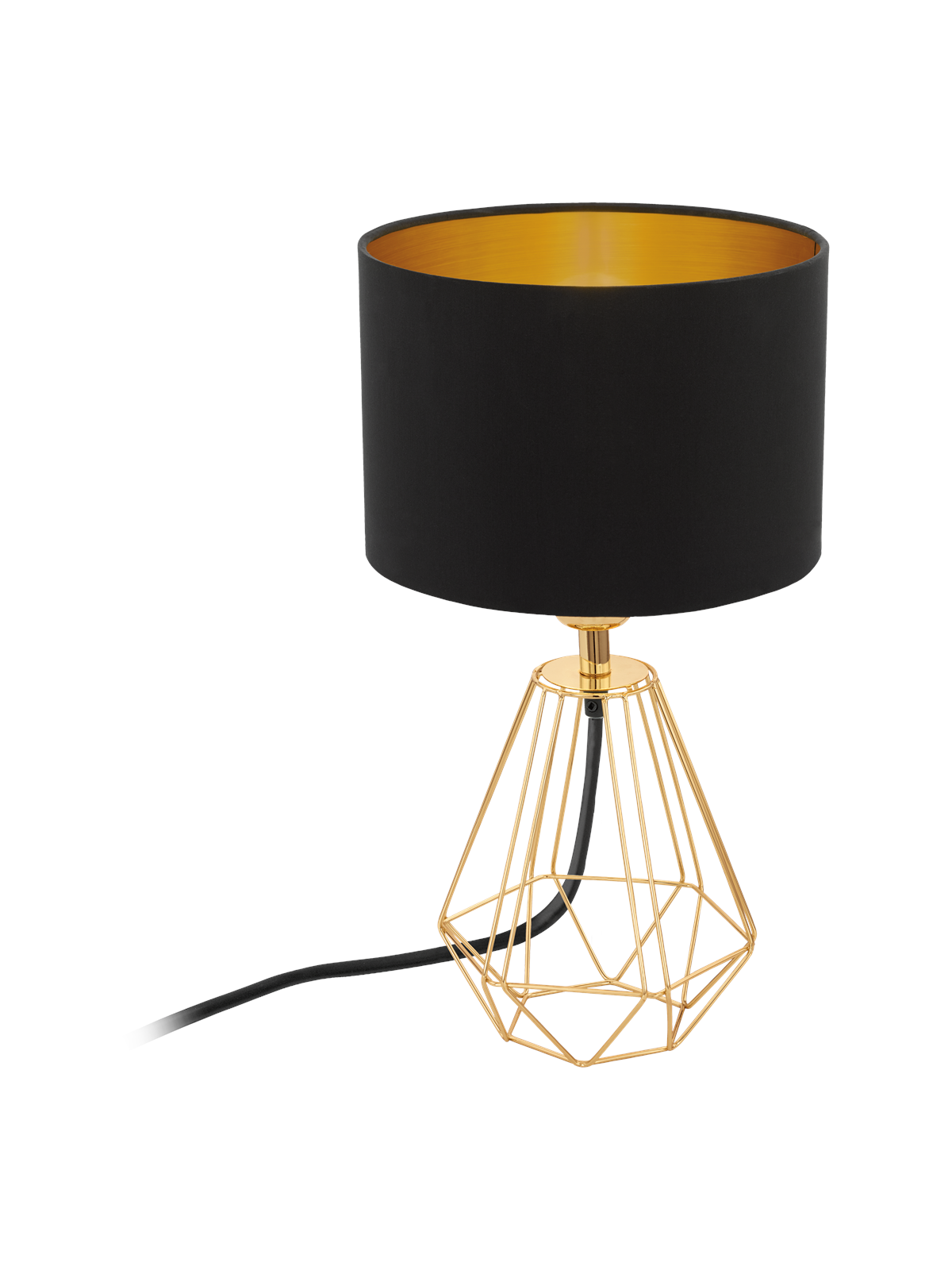 Eglo Carlton 2 Tischleuchte, Schwarz, Gold - Lampen - 95788