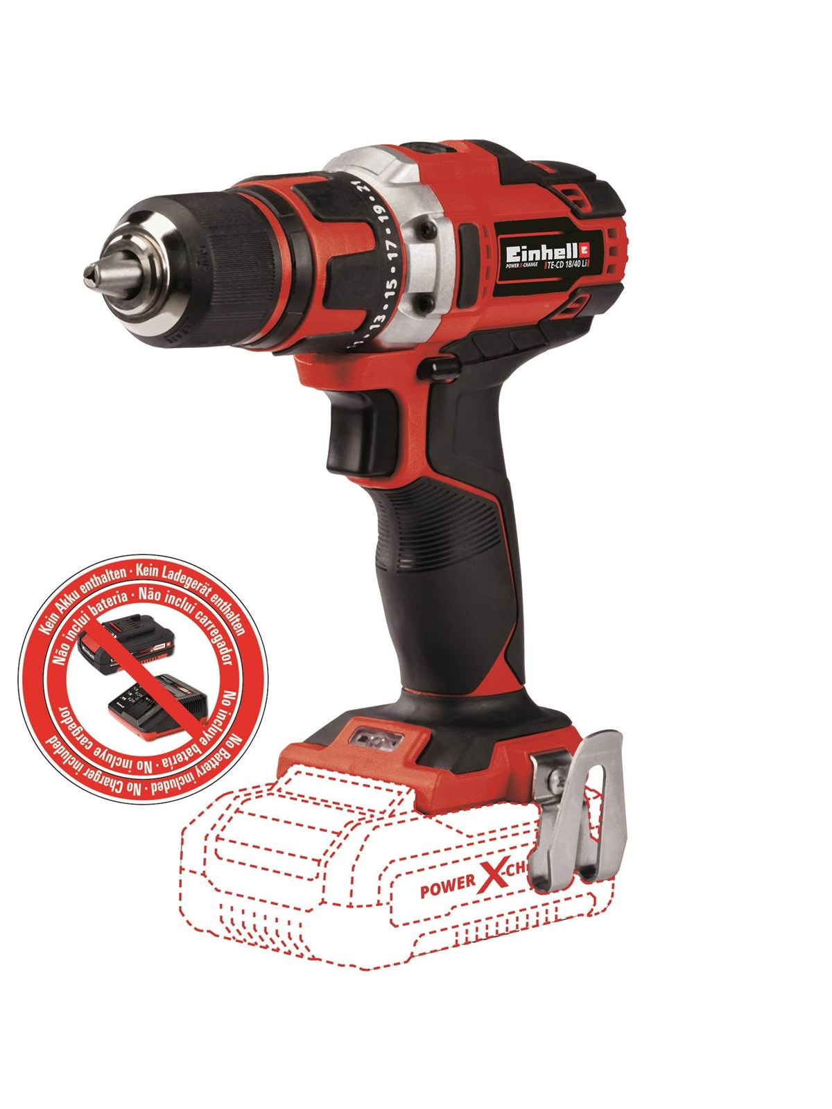 Einhell Cordless Drill Te-cd 18/40 Li-solo - Schraubbohrmaschinen - 4513925