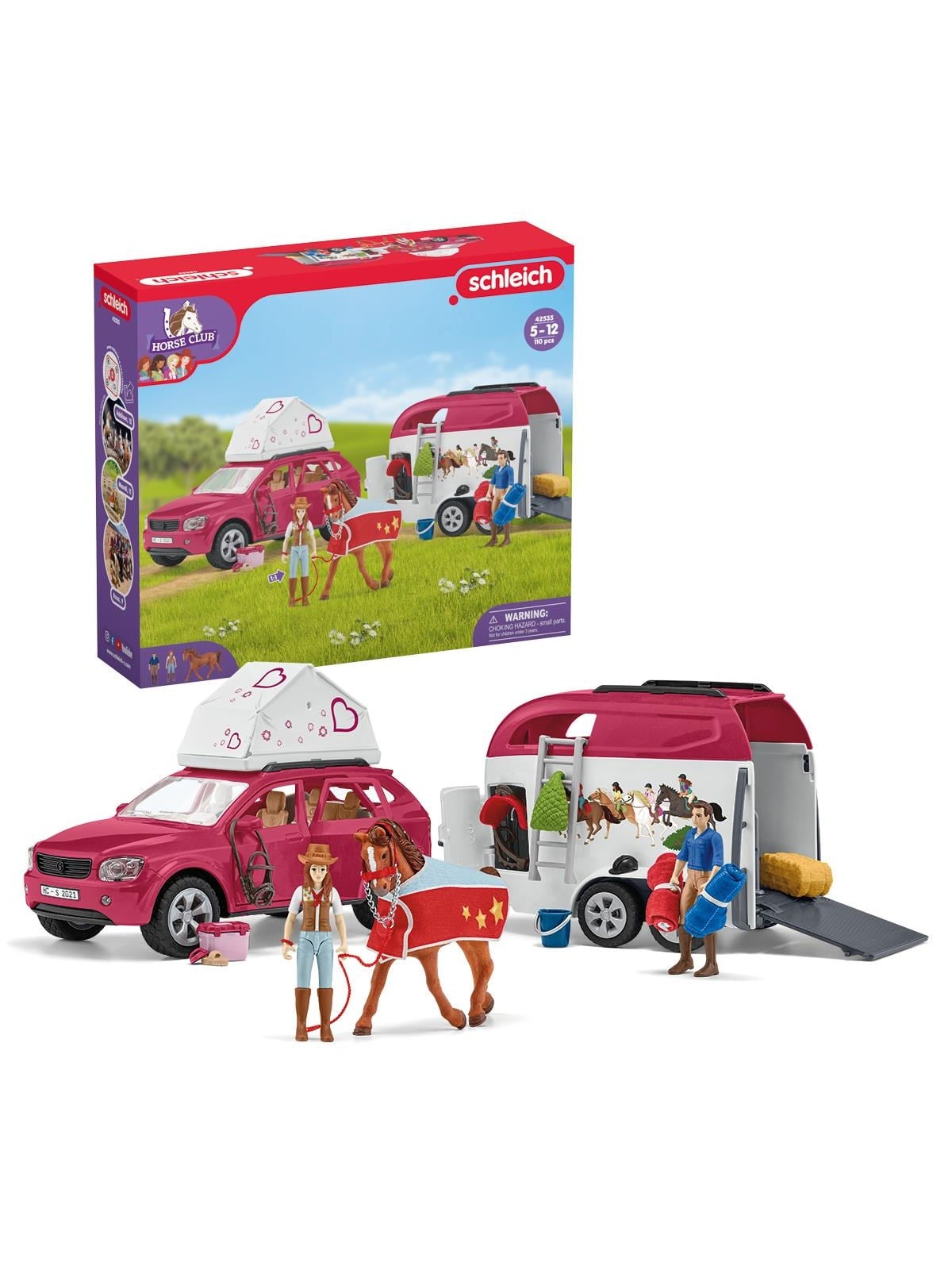 Schleich Abenteuer Mit Auto Und Pferdeanhänger - 42535