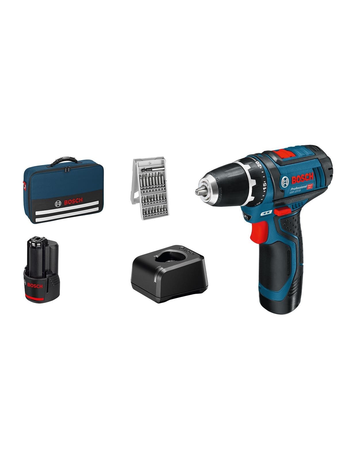 Bosch Professional Gsr 12v-15 Professional Bore-/skruemaskine Med 2X - Schraubbohrmaschinen - 060186810h