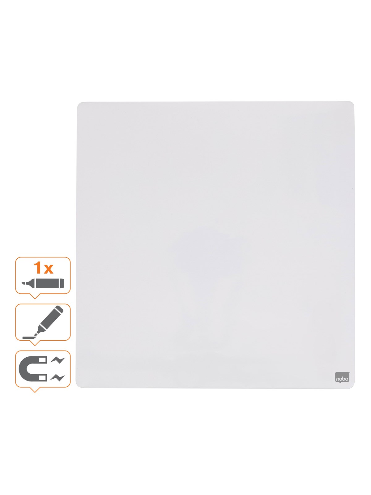 Nobo Quadratisches Whiteboard 36 x 36cm Weiß - Konferenz Und Praesentation - 1903802