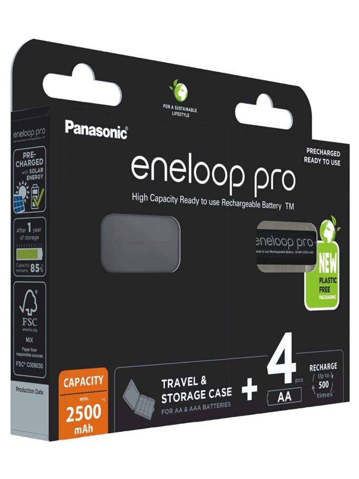 Panasonic Eneloop Pro Bk-3hcdec4be Battery - 4 x AA Type - Nimh - Batterien Und Akkus
