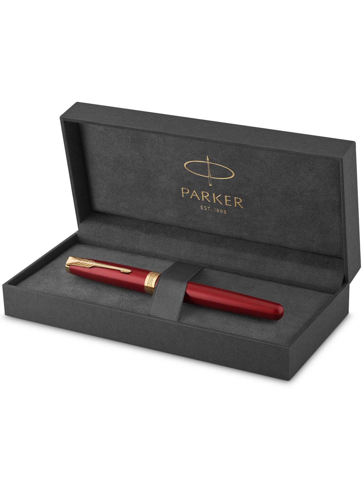 Parker Sonnet Füller | Rote Lackierung Mit Goldzierteilen | Füllfederhalter Mit Feiner Feder | Geschenkbox - Utensilien Zum Schreiben Und Zeichnen - 