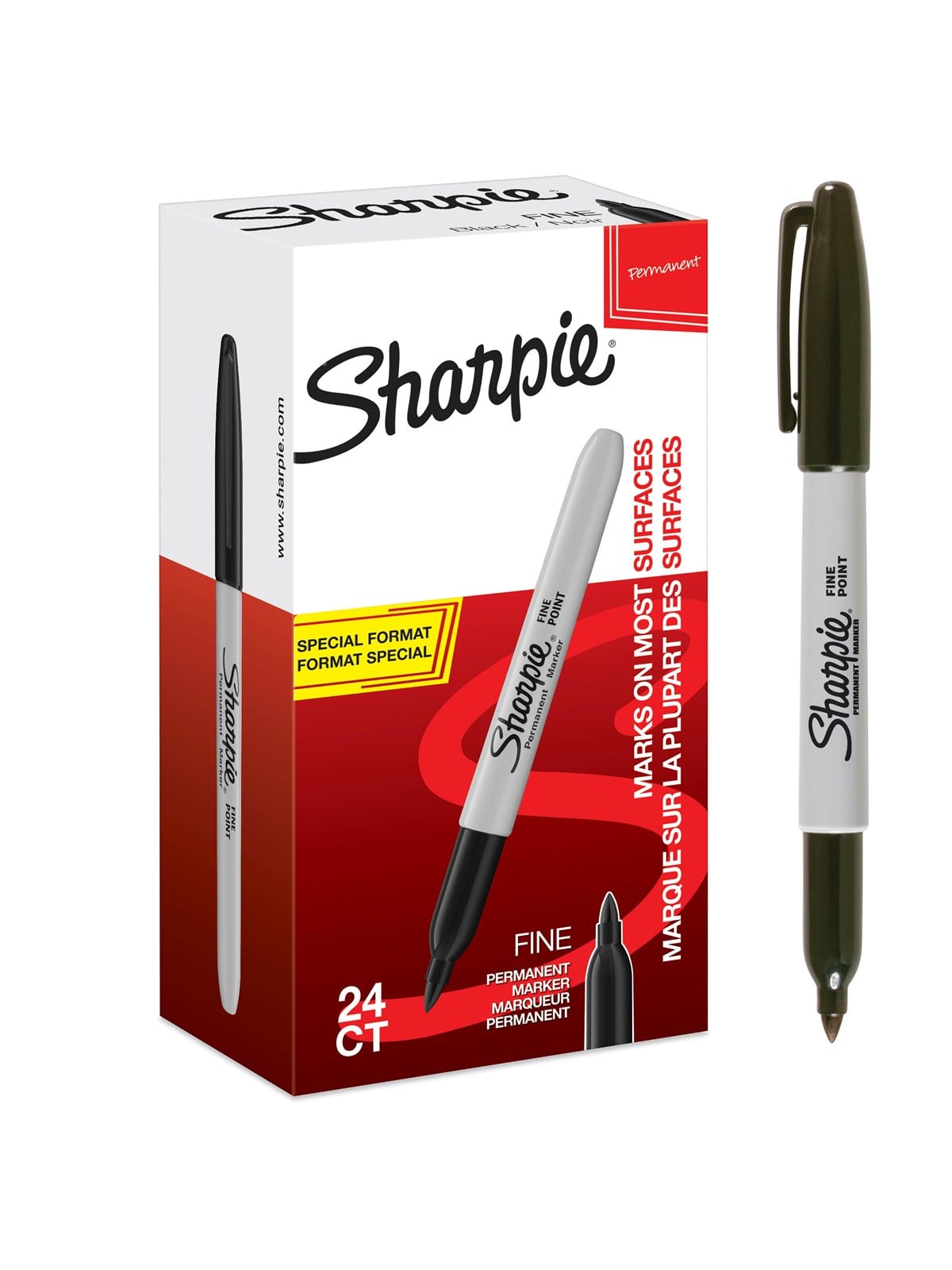Sharpie Permanent Marker | Marker Stifte Mit Feiner Spitze | Schwarz | 24stück Market Set - Utensilien Zum Schreiben Und Zeichnen - 2077128