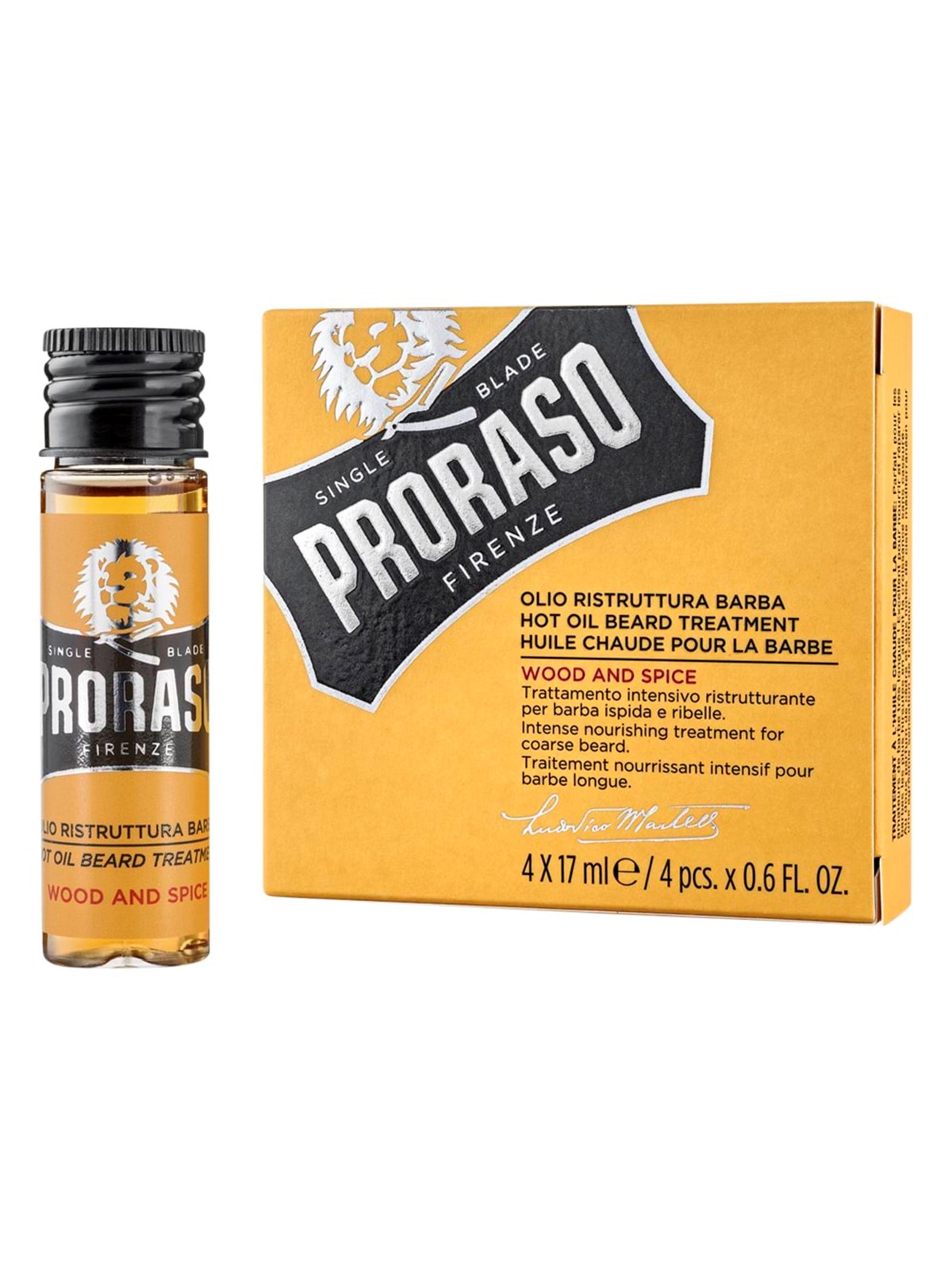 Proraso Warm Beard Oil Wood & Spice 4x17 ml. - Gesichtspflege - 400790