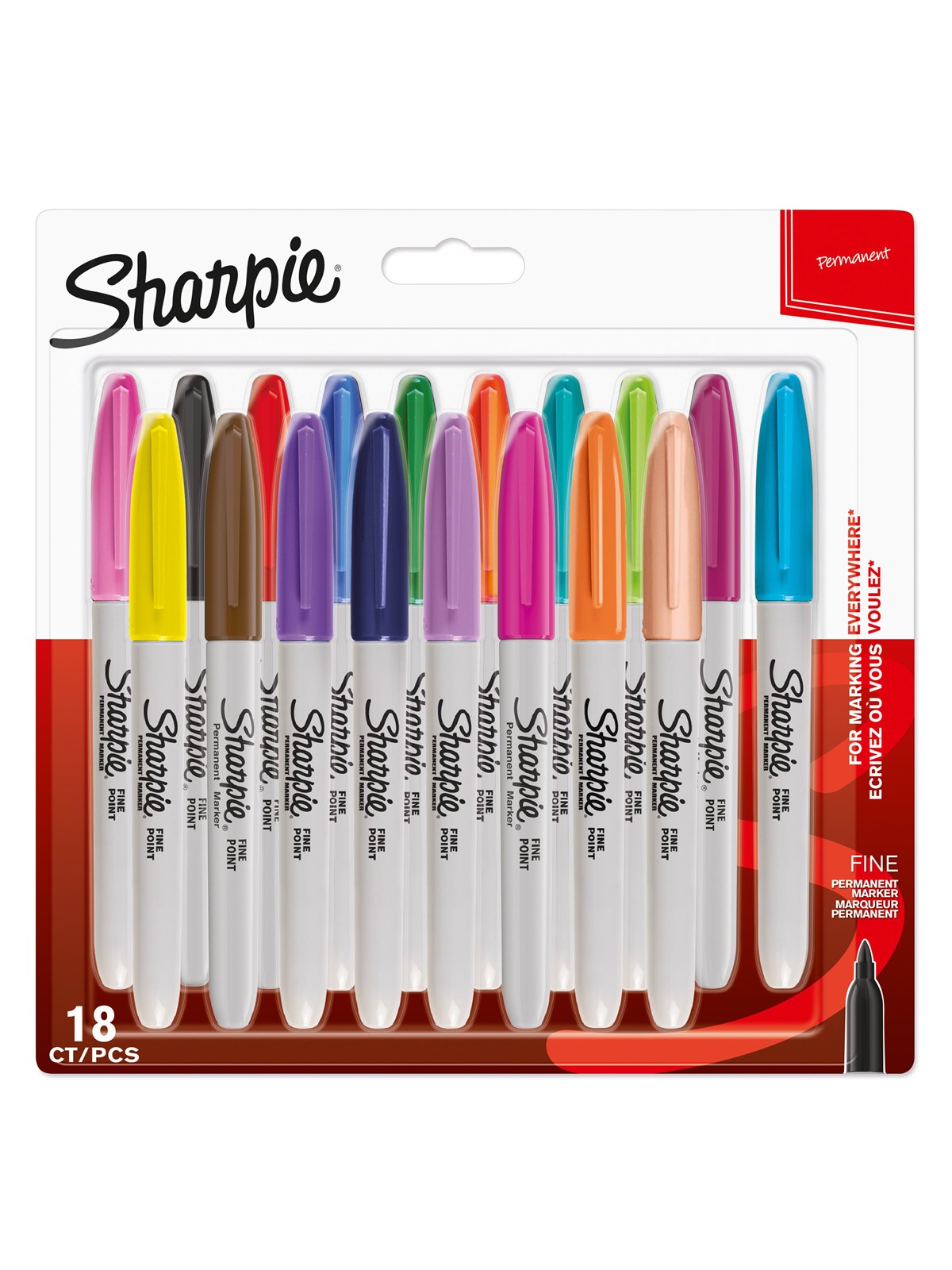 Sharpie Permanent Marker | Marker Stifte Mit Feiner Spitze | Gemischte Farben | 18stück Market Set - Utensilien Zum Schreiben Und Zeichnen - 1996112