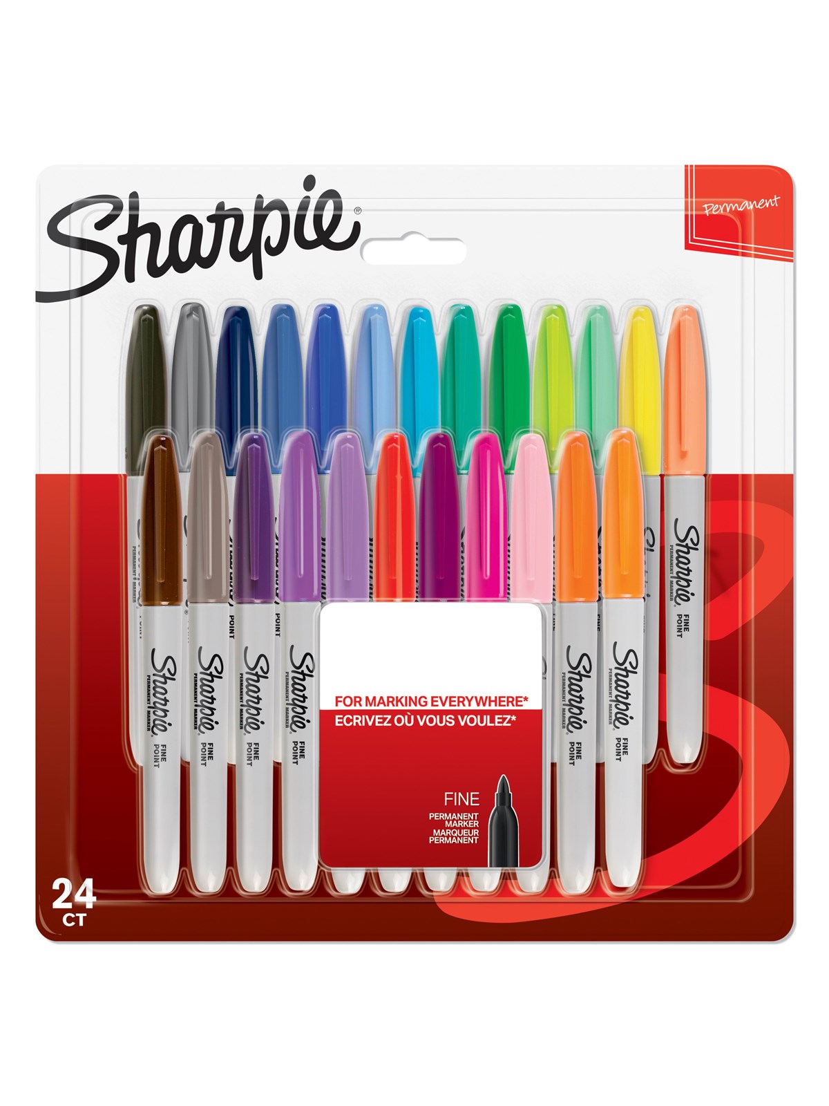Sharpie Permanent Marker | Marker Stifte Mit Feiner Spitze | Gemischte Farben | 24stück Market Set - Utensilien Zum Schreiben Und Zeichnen - 2065405
