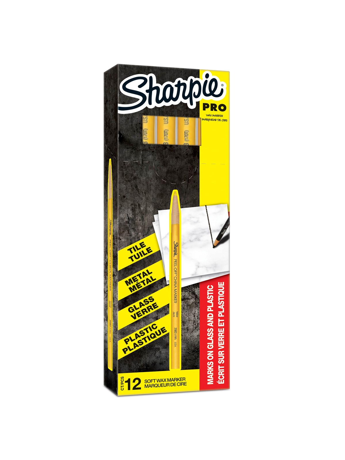 Sharpie Porzellanmarker | Feine Spitze | Gelb | 12er-box - Utensilien Zum Schreiben Und Zeichnen - S0305101