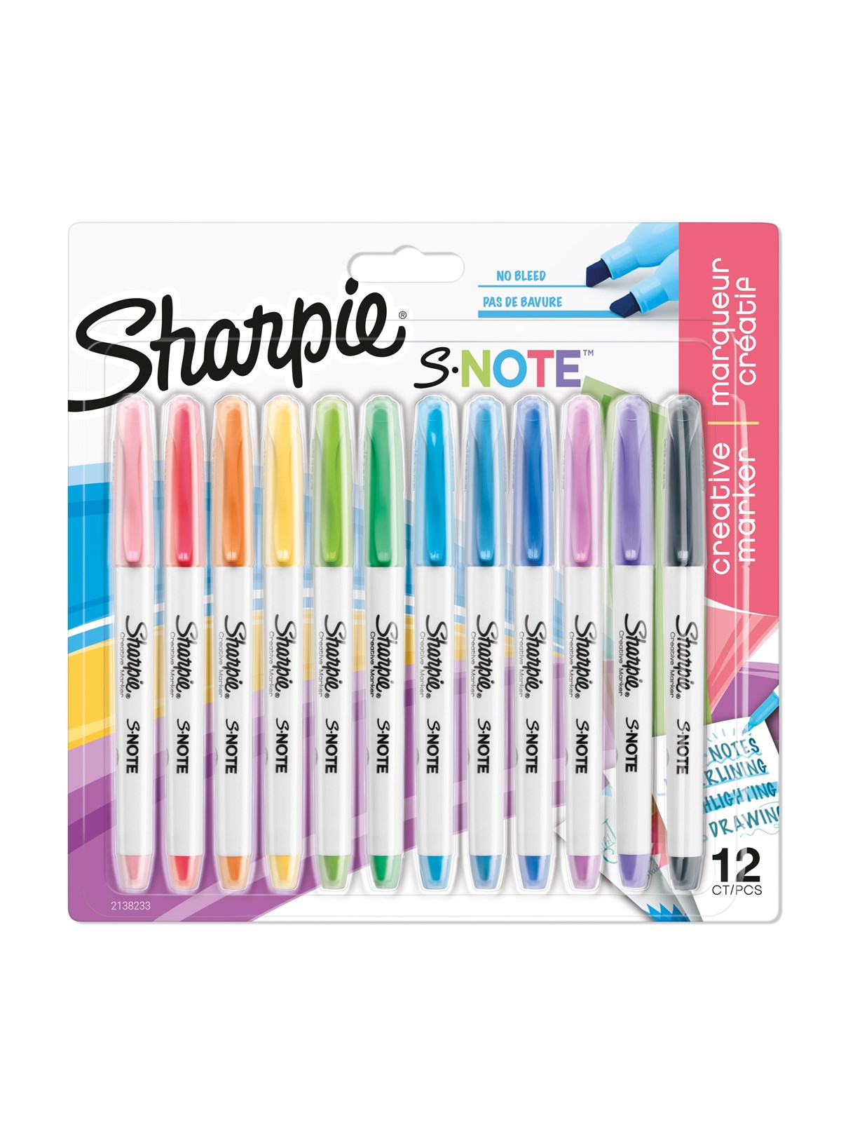 Sharpie S-note Textmarker & Kreative Markerstifte | Schreiben, Malen, Markieren & Mehr | Geschmischte Pastellfarben | 2-in-1 Keilspitze (Breit & Fein)