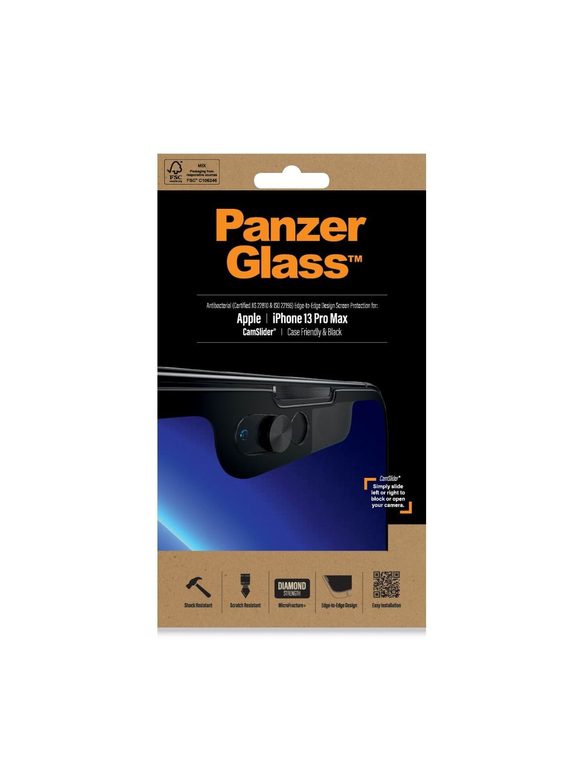 Panzerglass Camslider Screen Protector Apple Iphone 13 Pro Max | Edge-to-edge - Handys Schutzfolie - Panzer2749