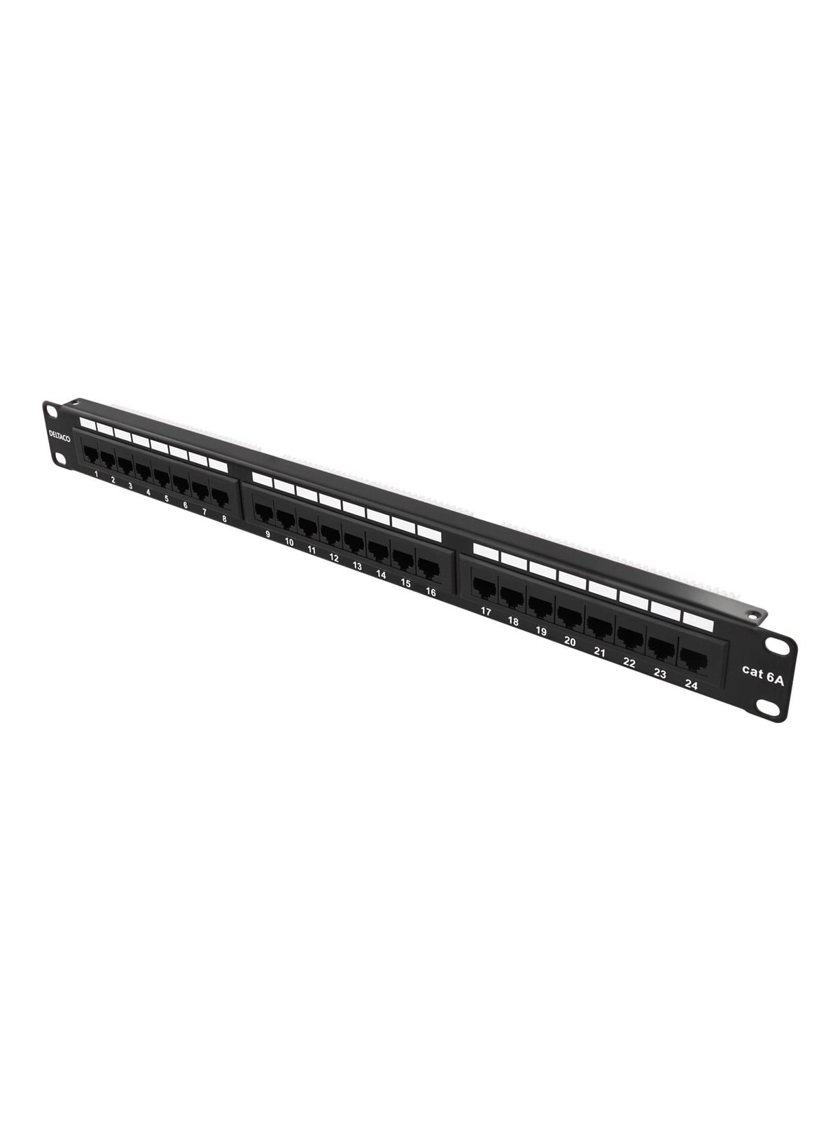 Deltaco 19" Patch Panel 24xrj45 Cat6a Utp 10gb - Netzwerkzubehoer - Pan-124