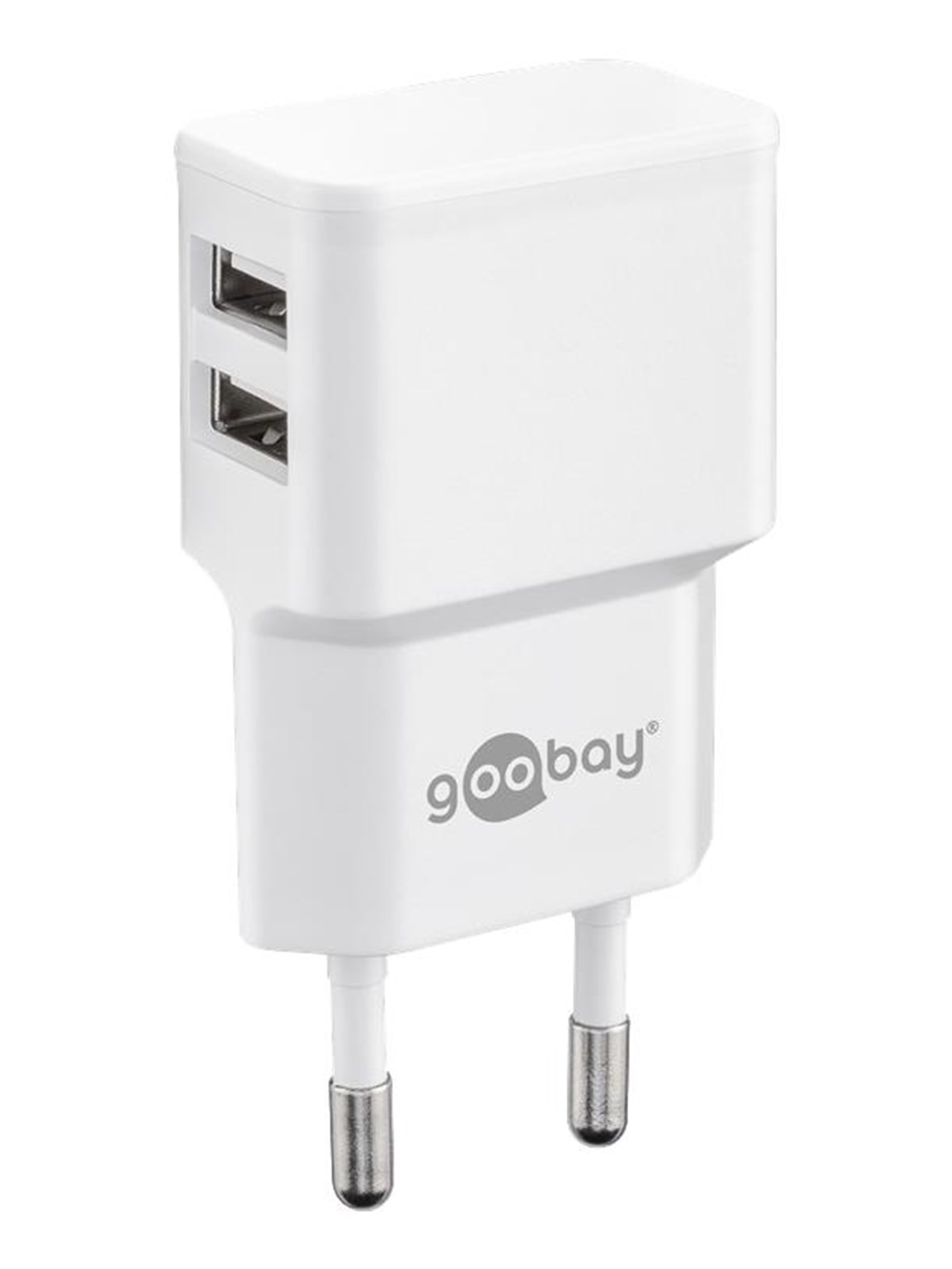 Goobay Dual Usb Charger 2.4 A (12w) White - Handys Adapter Und Ladegeraete - 44952