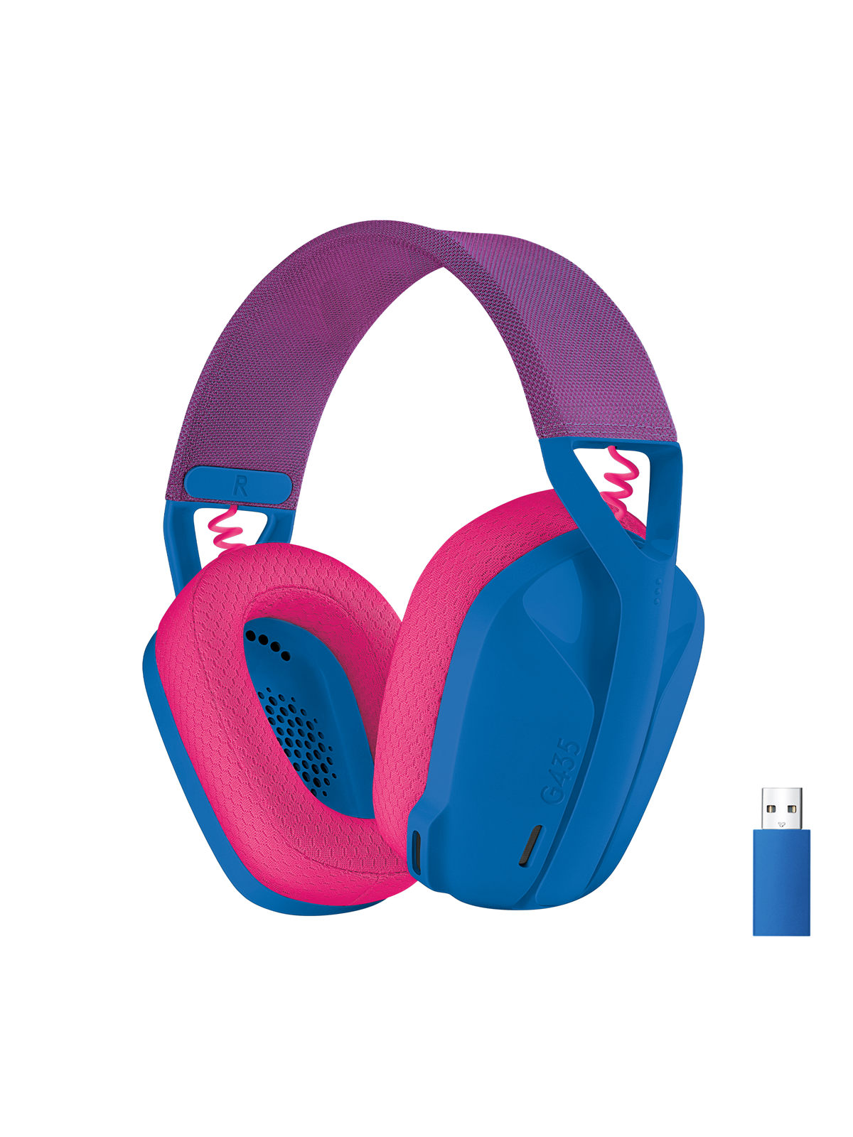 Kopfhörer - Logitech G435 Lightspeed Wireless Gaming Headset - Blue - Kopfhoerer/headsets - 981-001062