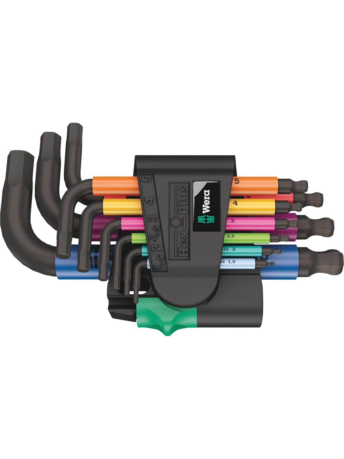 Wera 950/9 Hex-plus Multicolour 2 Allen Allen Key Set 9-piece - Haus Garten - 05133164001