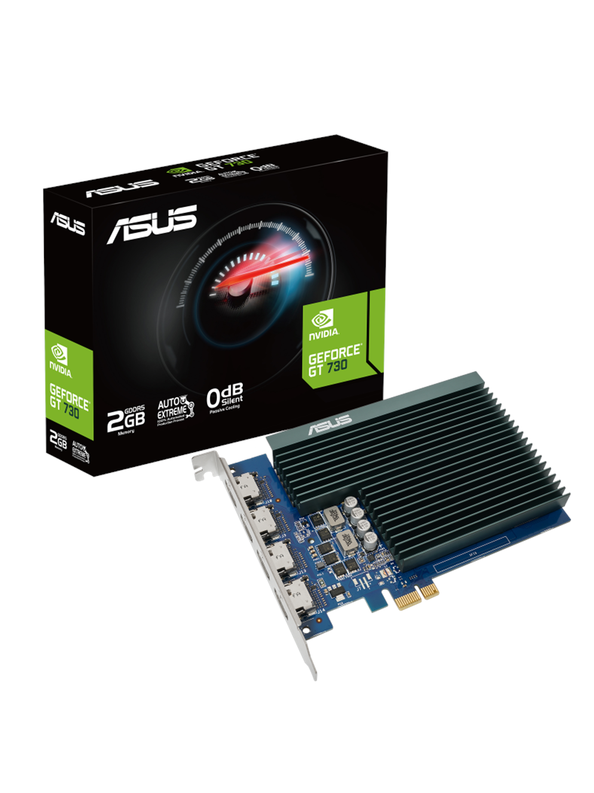 Asus Geforce GT 730 Silent - 2gb Gddr5 Ram - Grafikkarte - 90yv0h20-m0na00