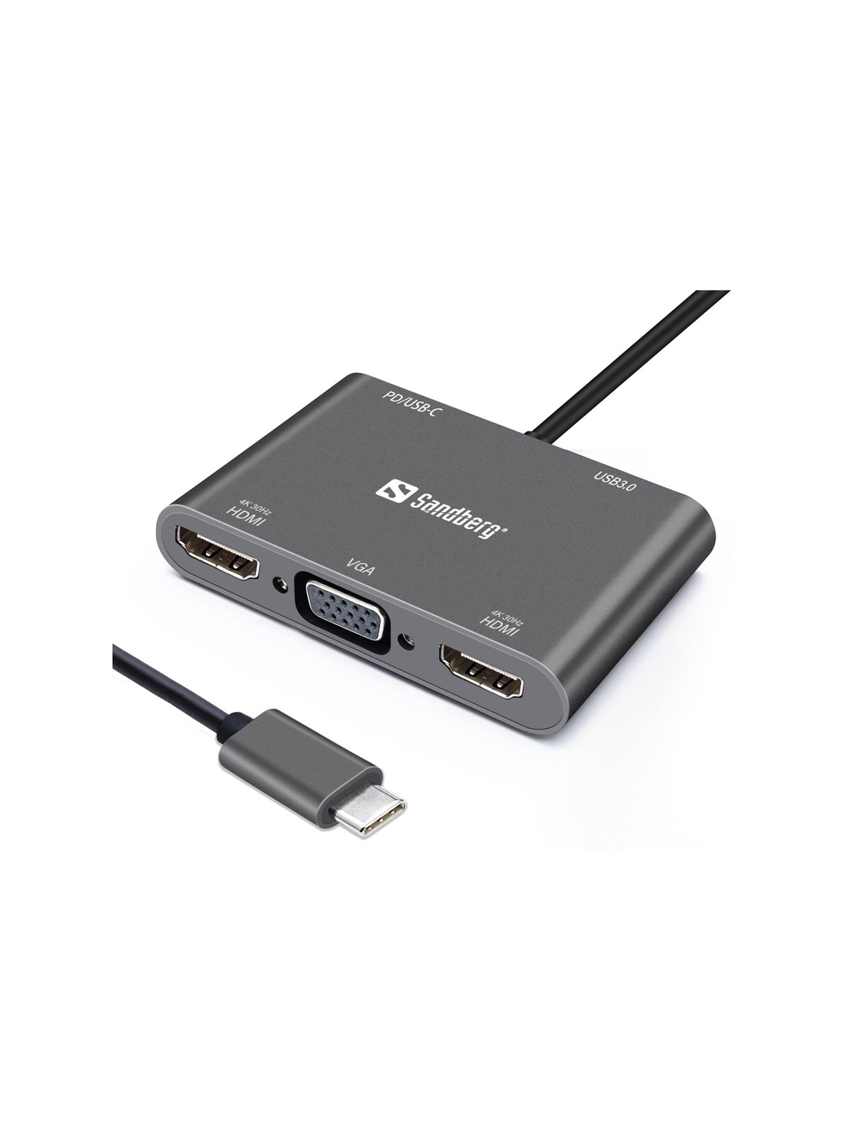 Sandberg Usb-c Multiport Docking Station - Dockingstationen - 136-35