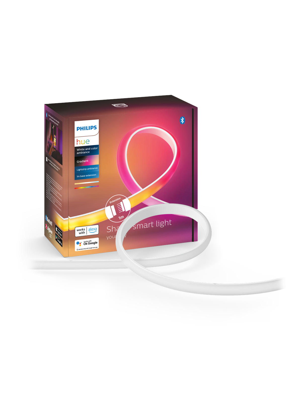 Philips Hue Gradient Lightstrip 1 Meter Extension — White & Color Ambiance - Smart Home - 929002995001