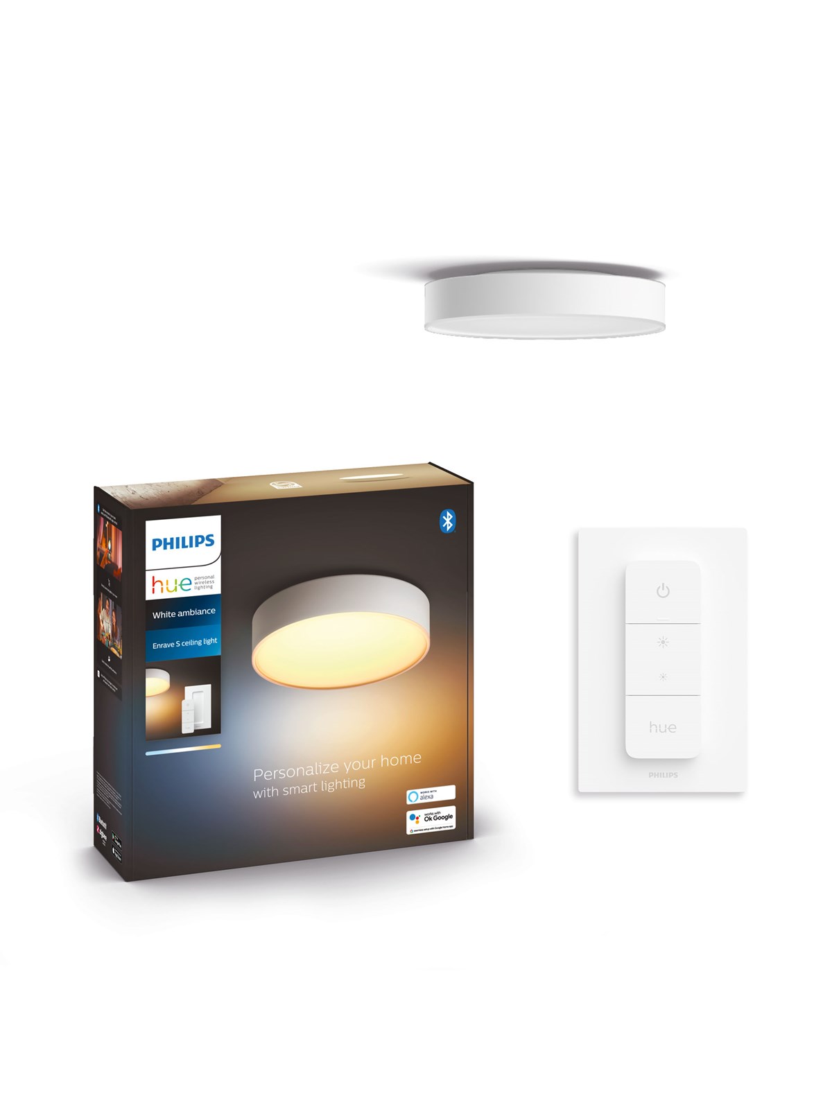 Philips Hue Enrave, Kleine Deckenleuchte (Weiß) - Smart Home - 915005996401