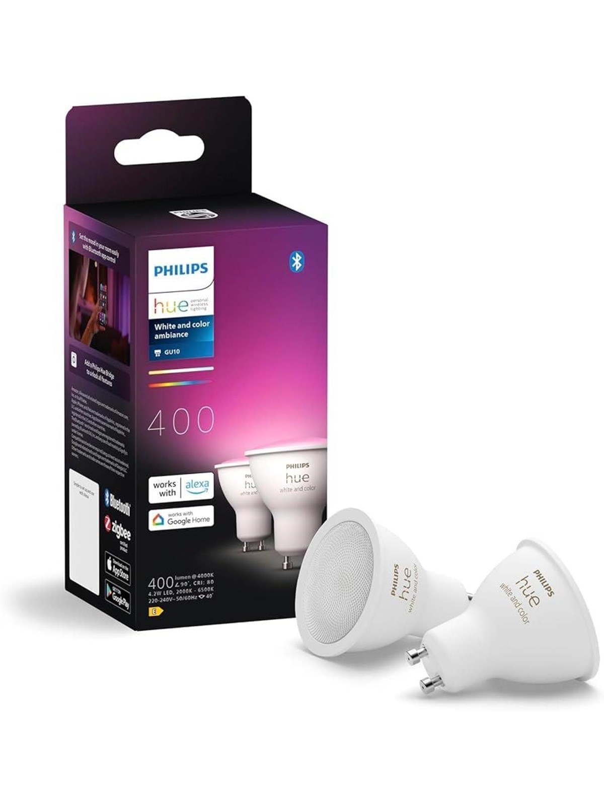 Philips Hue Color Gu10 Spotlight - Doppelpack - Smart Home - 929003666502
