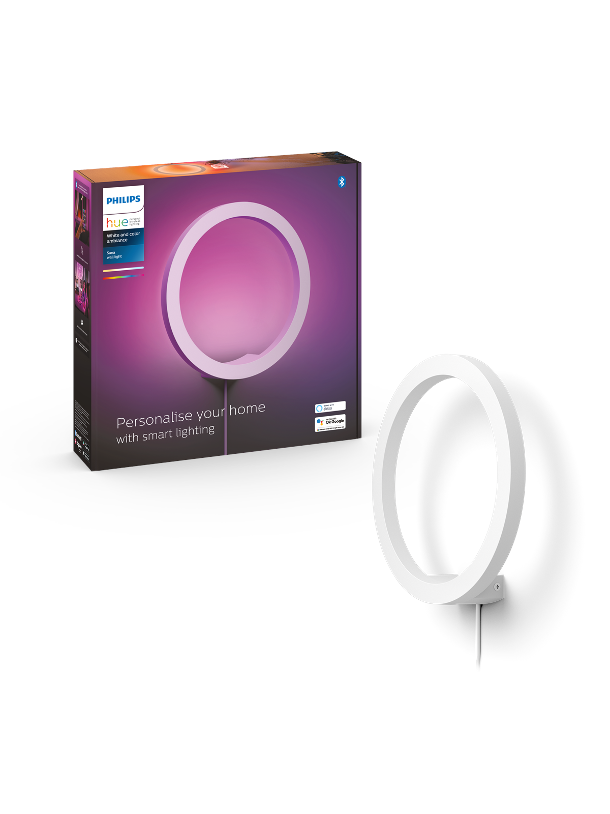Philips Hue Sana Wall Light - White - Smart Home - 929003053001