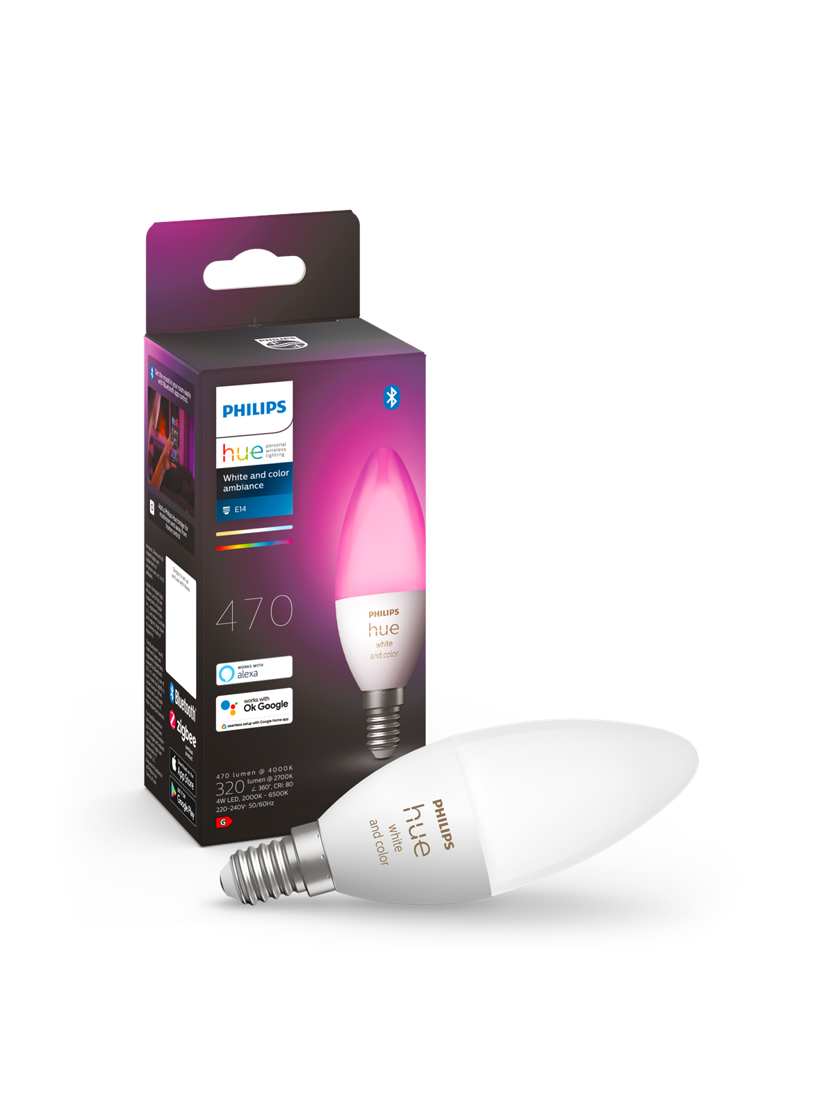Philips Hue Color E14 B39 Candle Light - 1-pack - Smart Home - 929002294204