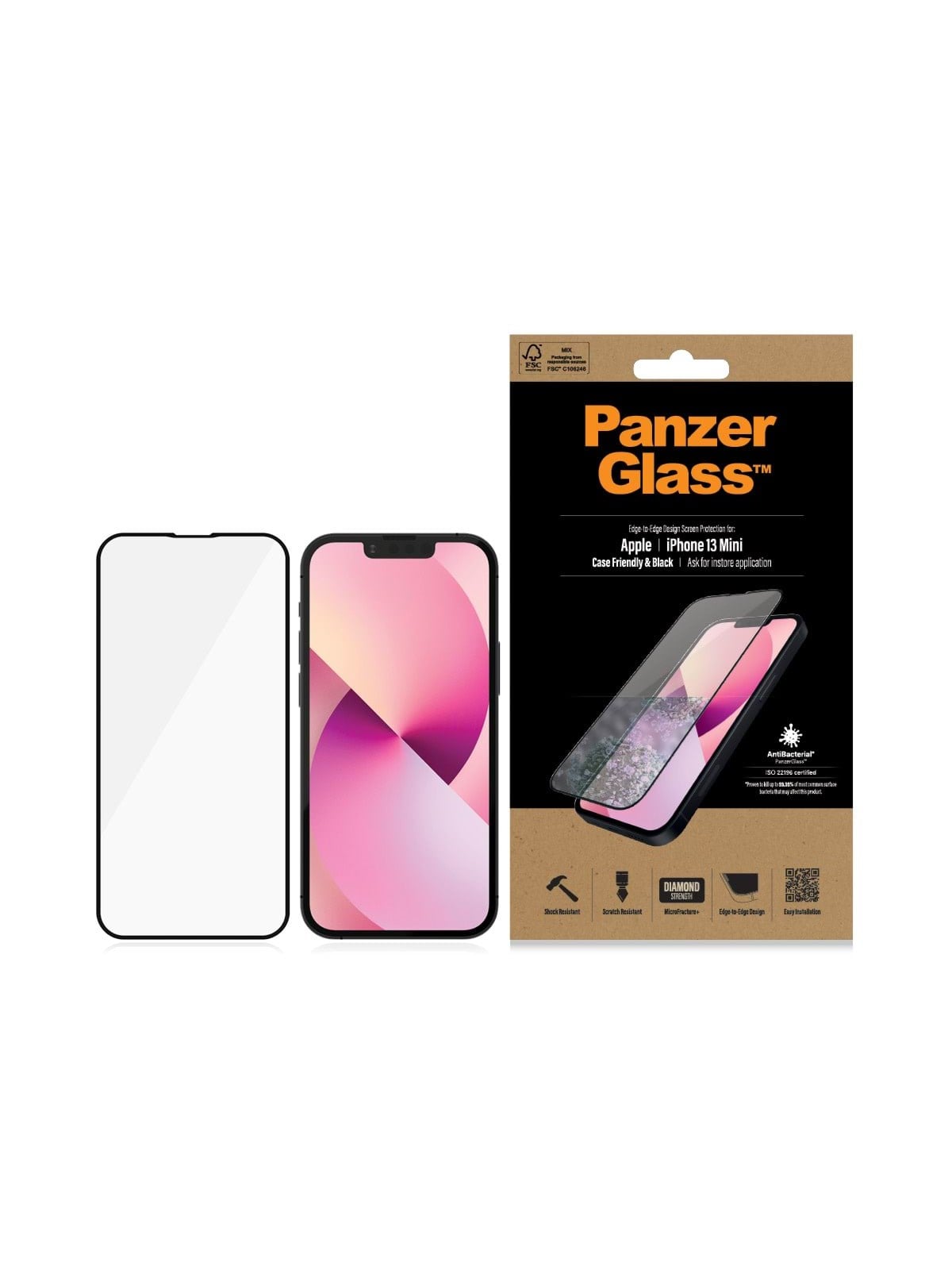 Panzerglass Screen Protector Apple Iphone 13 Mini | Edge-to-edge - Handys Schutzfolie - Panzerpro2744