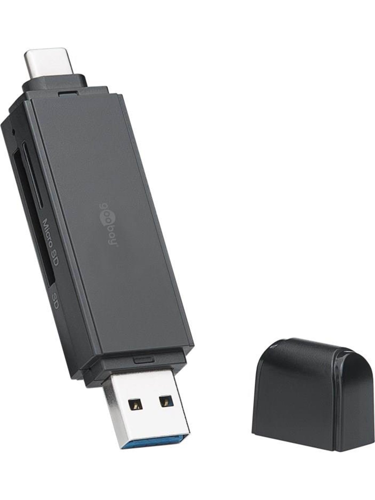 Goobay Usb 3.0 - Usb-c 2in1 Card Reader - Speicherkarten - 4040849582615