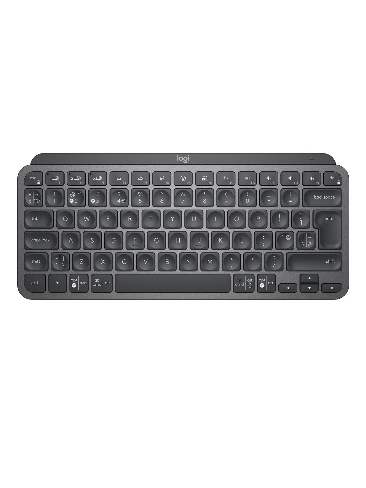 Logitech MX Keys Mini Minimalist Wireless Illuminated Keyboard - Graphite - US - Tastaturen - Englisch (US) - Schwarz - 920-010498