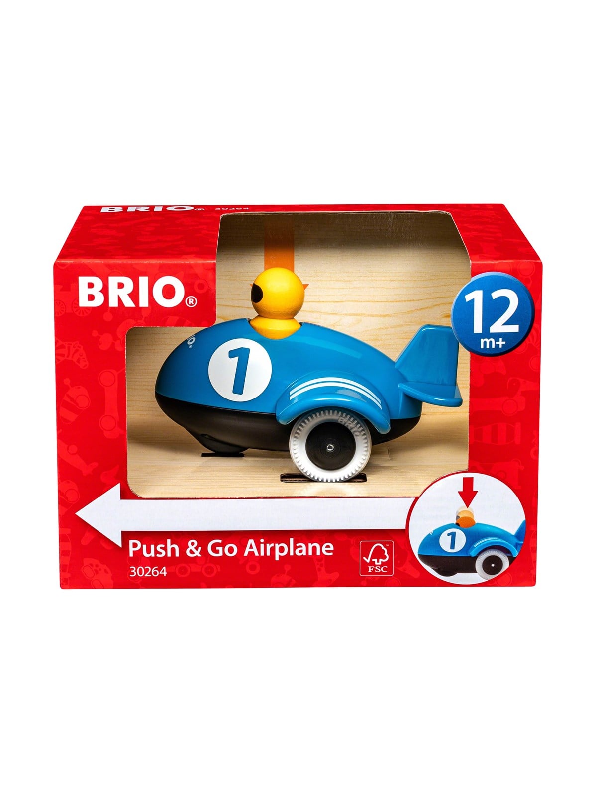 Brio Push & Go Airplane - Rollenspiele - 30264