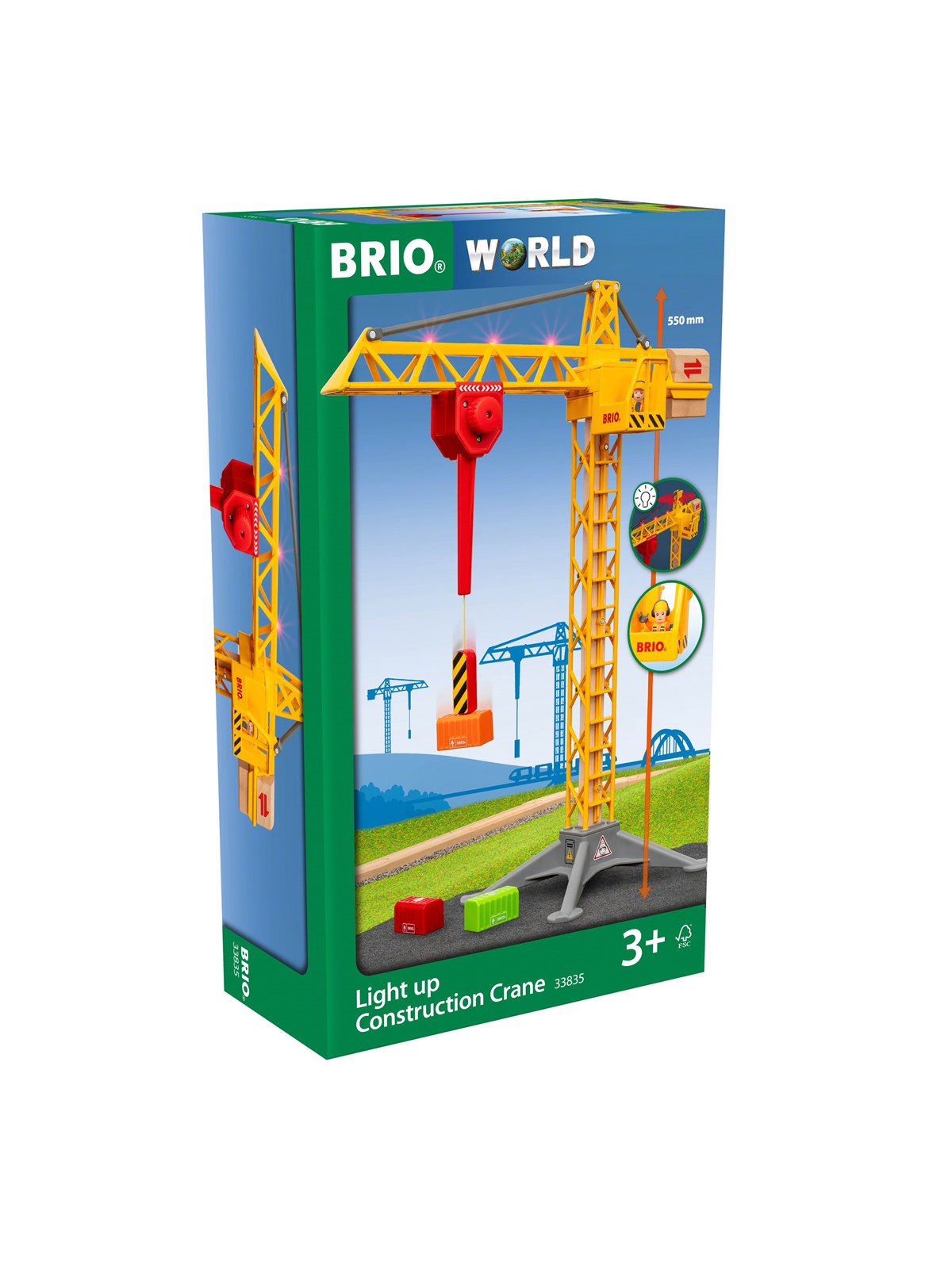 Brio Light up Construction Crane - Brio Train - 33835