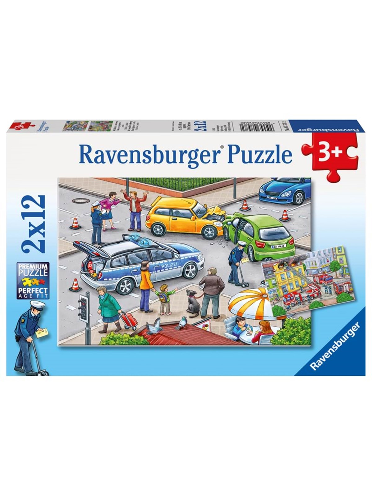 Ravensburger Blue Lights On The Way 2x12p - Puzzle - 10107578